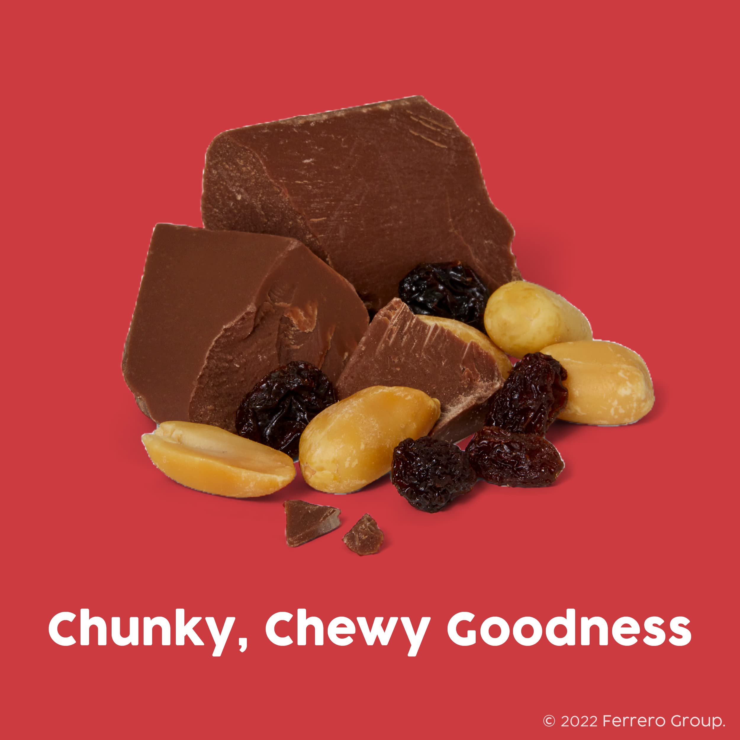 24-Pack Bulk Chunky Milk Chocolate Bars with Peanuts & Raisins - Individually Wrapped 33.6oz Candy - Perfect for Halloween, Party Favors & Office Snacks
