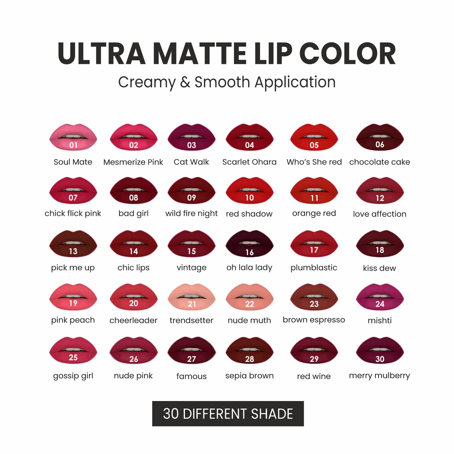 VERYMISS ULTRA MATTE LIP COLOR - 20 Long Lasting Liquid Lipstick Set, Vegan & Cruelty Free, High Pigment Matte Lipstick for Daily Wear, Party & Special Occasions