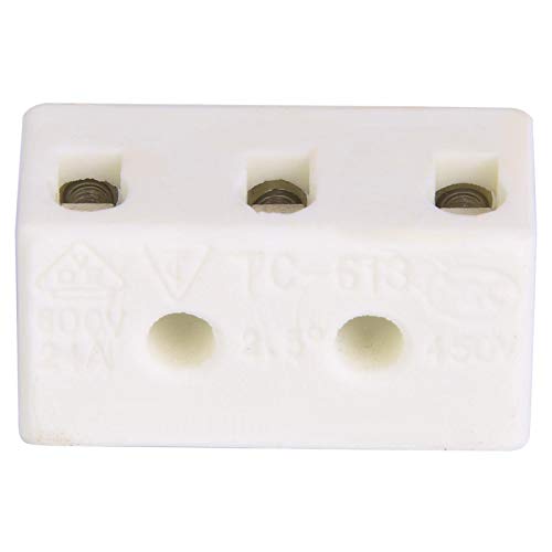 10PCS High Frequency Ceramic Terminal Block with Pull Chain Switch - Easy Install Porcelain Wire Connector for Electrical Instruments & DIY Projects