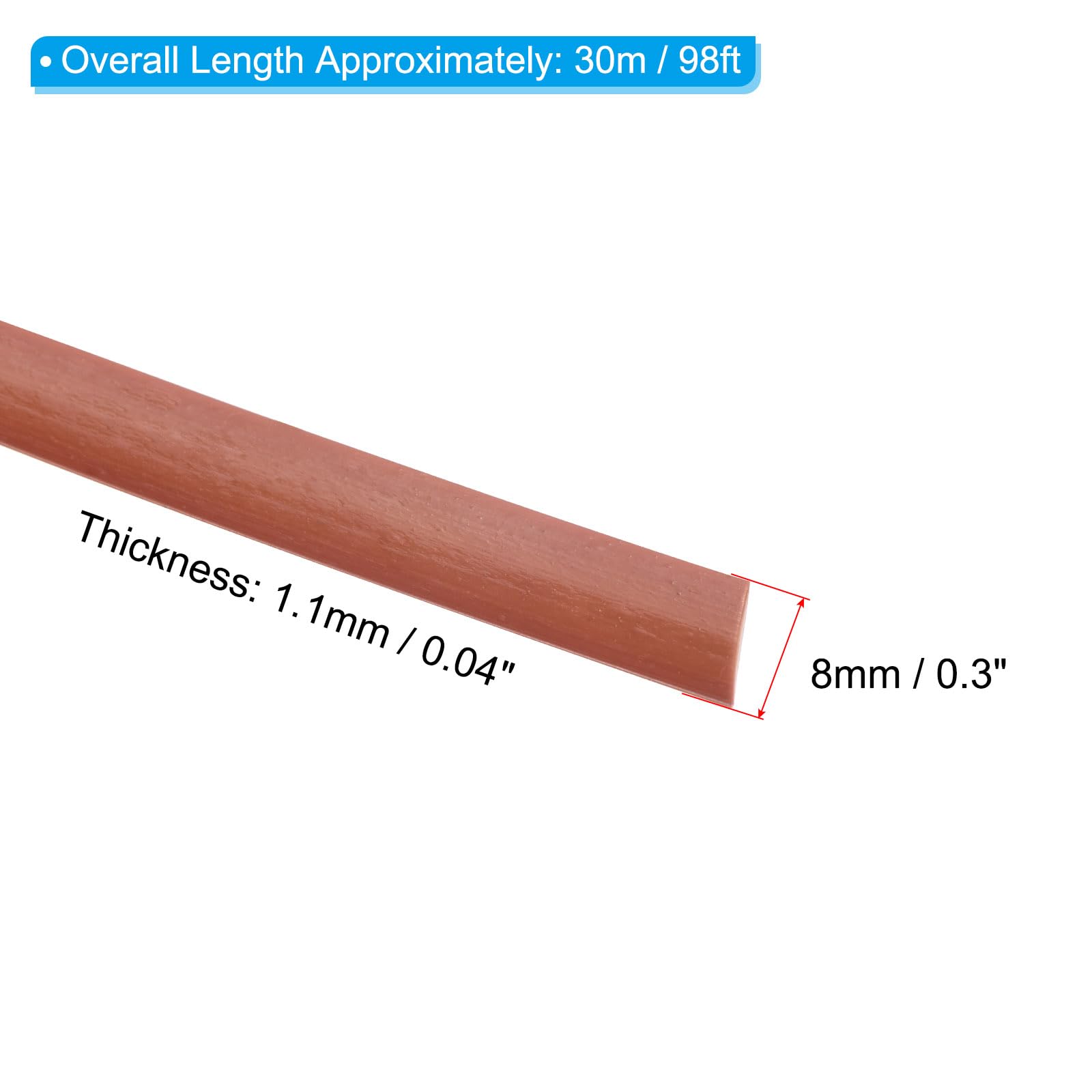 PATIKIL 30m/98ft PE Rattan Repair Kit - Wicker Replacement DIY Set for Fixing Patio Furniture, Chairs, Baskets (Red Brown) - Perfect for Outdoor & Indoor Wicker Restoration Projects