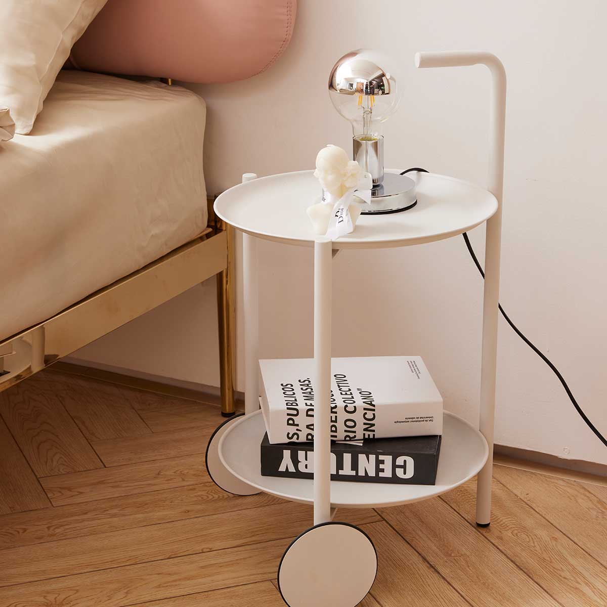 Vera Side Table - Modern Nightstand with Storage Shelf, Bedroom End Table for Small Spaces - Perfect for Living Room, Bedroom, or Office Use