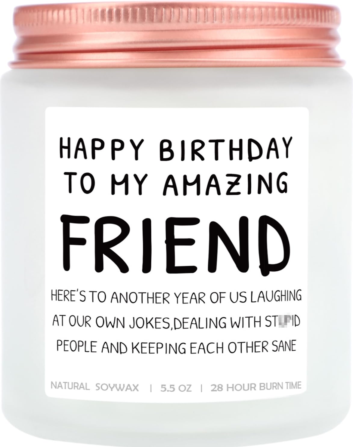 Funny Happy Birthday Gifts for Women - Best Friend, Coworker & Bestie Present - Lavender Scented Candle Gift for Mom, Christmas & Mother's Day - Perfect for Relaxation, Home Decor & Stress Relief