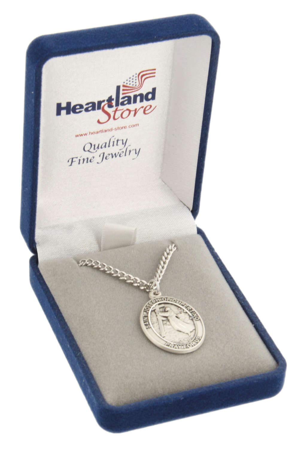 St. Joseph of Cupertino Sterling Silver Medal for Men - USA Made Religious Pendant with Chain Options - Perfect for Catholic Gifts, Baptism, First Communion & Spiritual Protection