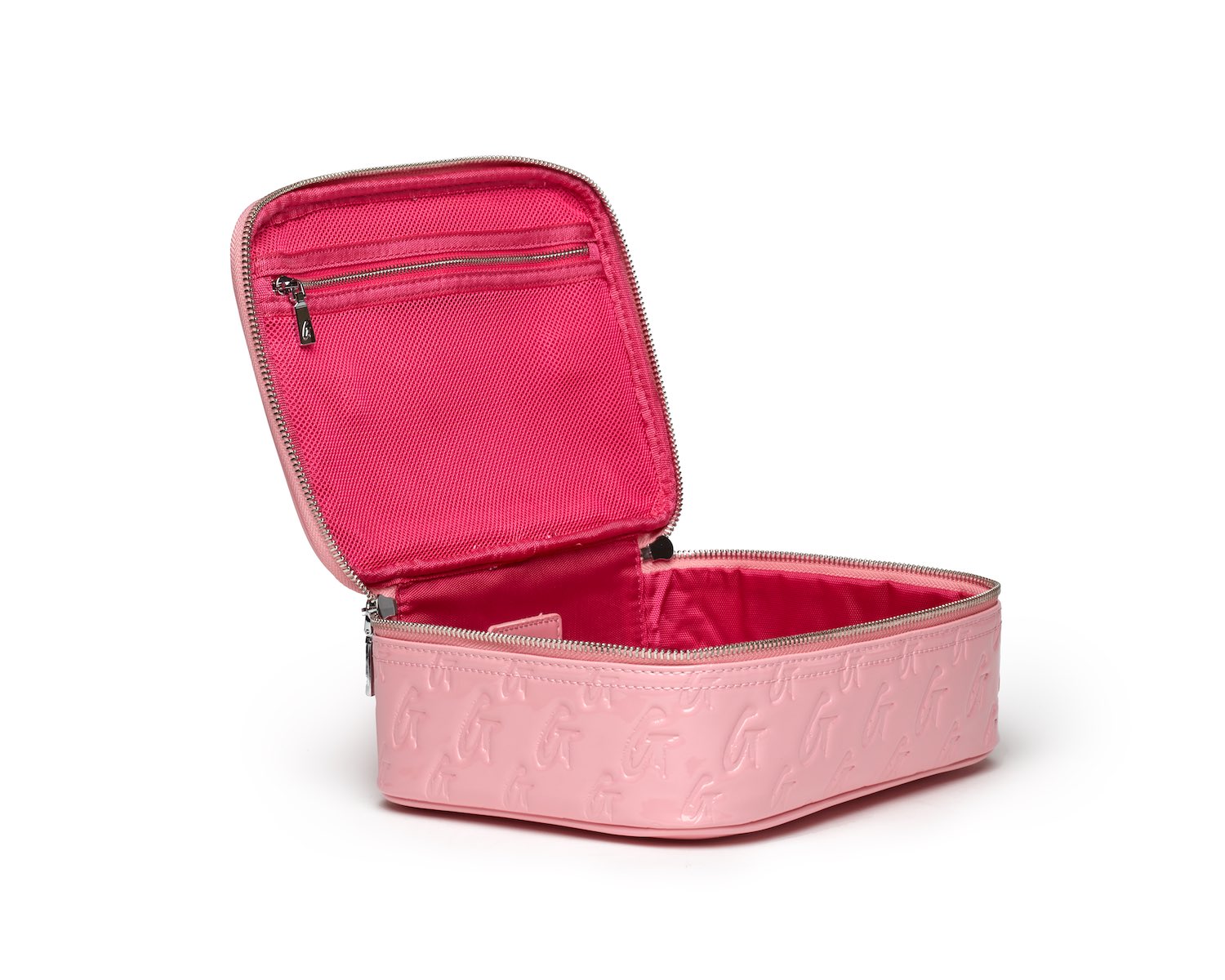 Medium Monogram Toiletry Bag with Mirror - Pink | Travel Cosmetic Organizer for Women & Men | Perfect for Vacation, Gym, Makeup Storage