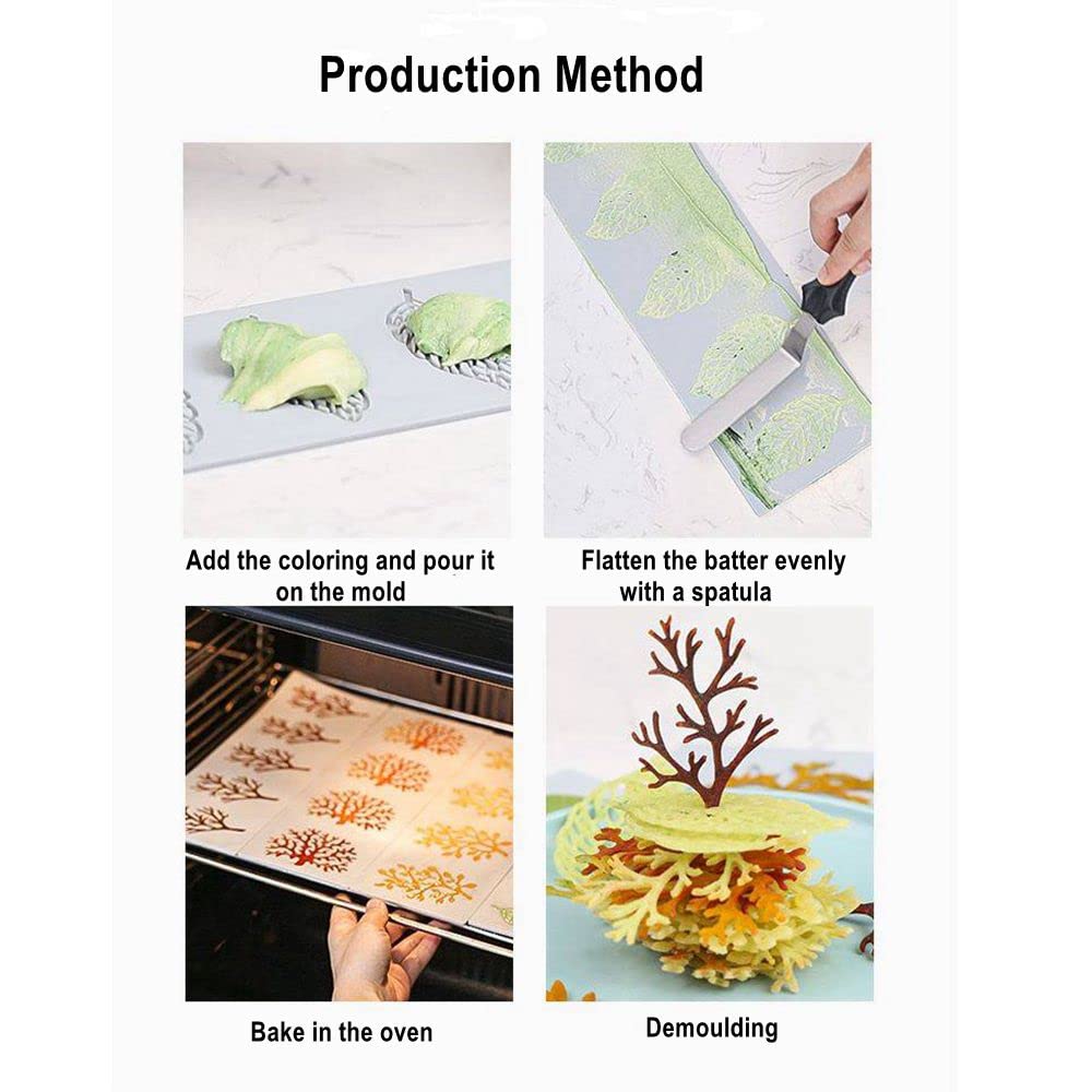 3D Hollow Leaf Silicone Mold for Chocolate Candy Making - Food Grade Fondant & Polymer Clay Molds - Perfect for Cake Decorations, DIY Desserts, and Holiday Baking Crafts