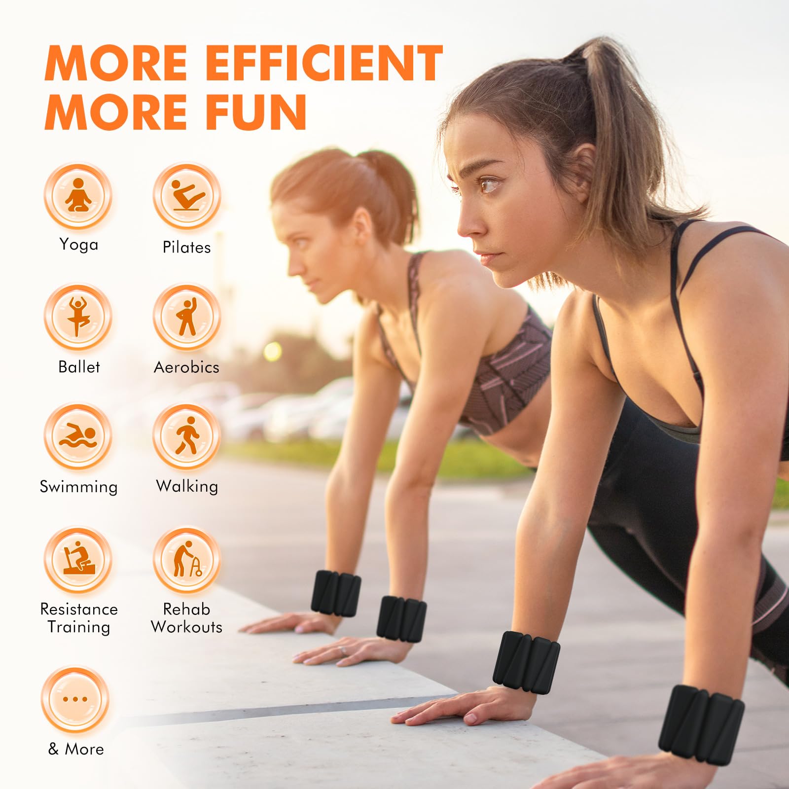 Adjustable Wrist & Ankle Weights for Women & Men - 1LB Each (Set of 2) - Perfect for Home Gym, Running, Yoga & Strength Training - Lightweight Fitness Accessories for Cardio, Toning & Rehabilitation Workouts