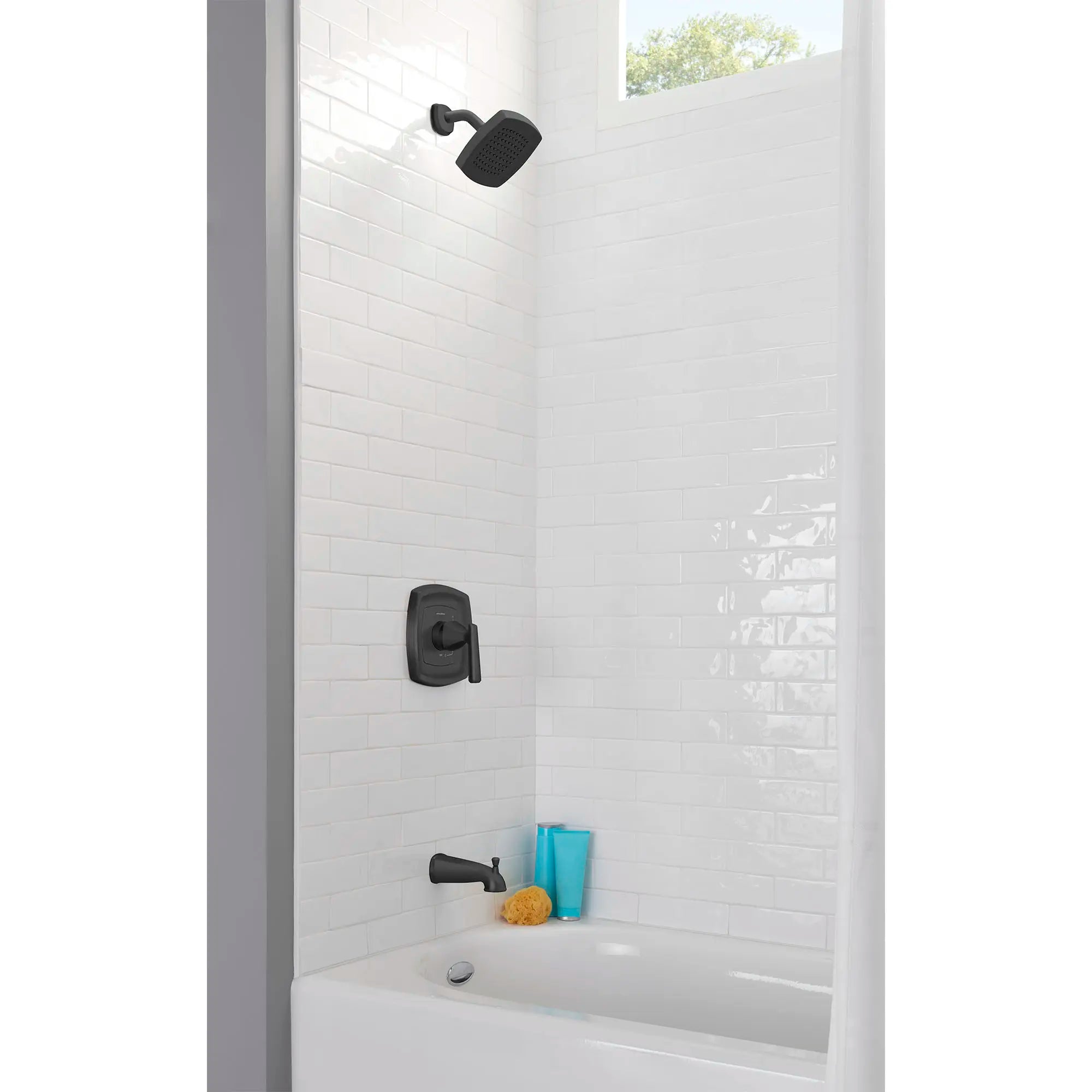 Edgemere® 1.8 GPM Water Saving Shower Trim Kit with Double Ceramic Pressure Balance Cartridge & Lever Handle - Perfect for Eco-Friendly Bathrooms & Water Conservation Homes