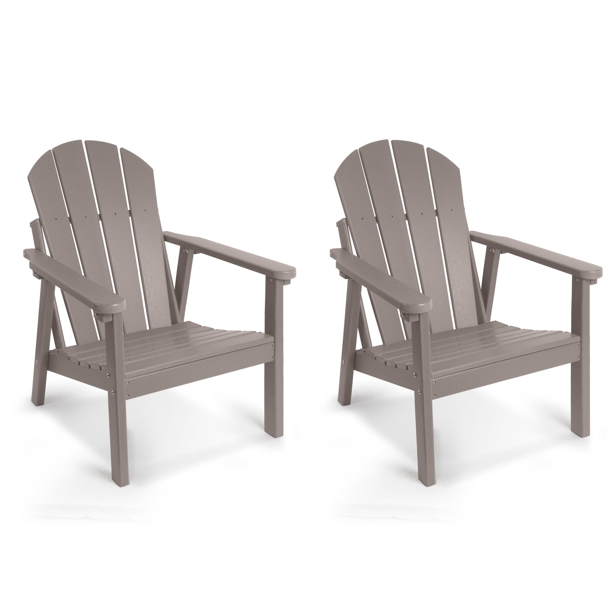 Premium HDPE All-Weather Adirondack Chair Set of 2 - Durable Outdoor Patio Chairs for Fire Pit, Lawn, Deck & Poolside - Perfect for Backyard Relaxation, Garden Lounging & Outdoor Entertaining