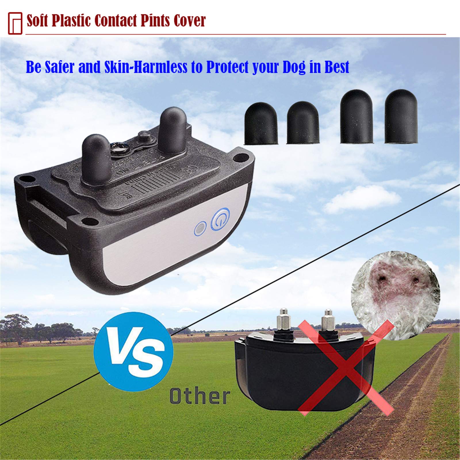 Wireless Dog Fence Electric Pet Containment System - Waterproof Training Collar with 6 Adjustable Levels (Vibration, Beep, Shock) | Safe Boundary Control for Small, Medium & Large Dogs | Ideal for Backyard, Garden & Outdoor Use