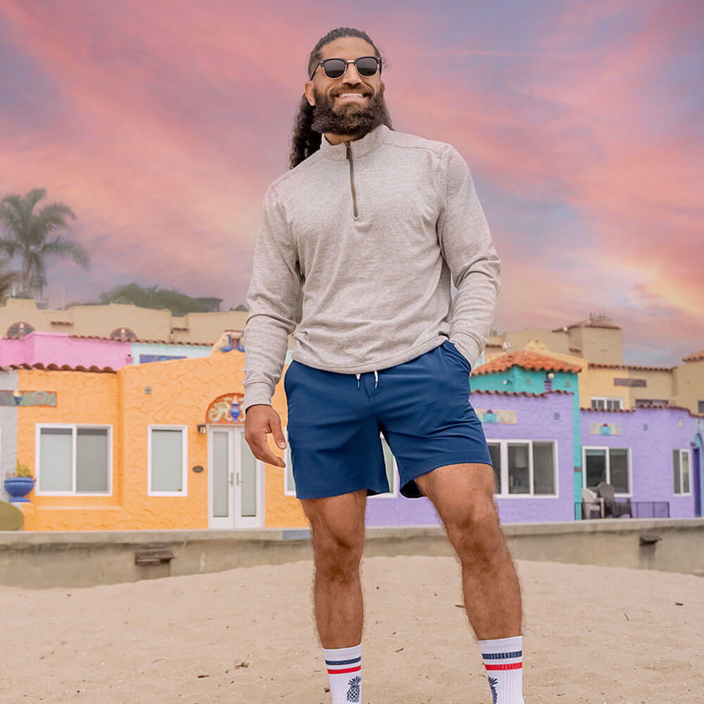 Chubbies Men's 6 Inch Inseam The New Avenues Swim Trunks - Quick Dry Beach Shorts for Swimming, Surfing & Summer Vacations (Navy Blue)