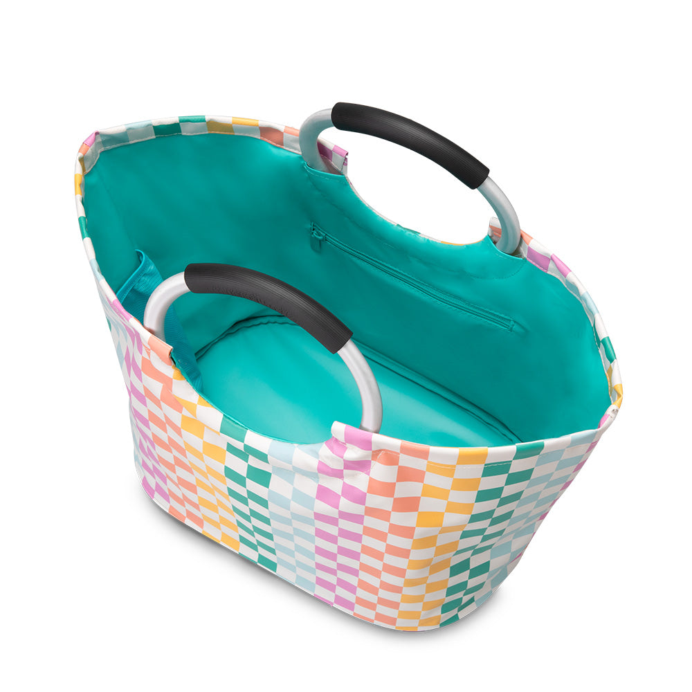 Check Mate Loopi Tote Bag - Stylish & Durable Reusable Shopping Bag for Women - Perfect for Groceries, Beach, Work & Travel