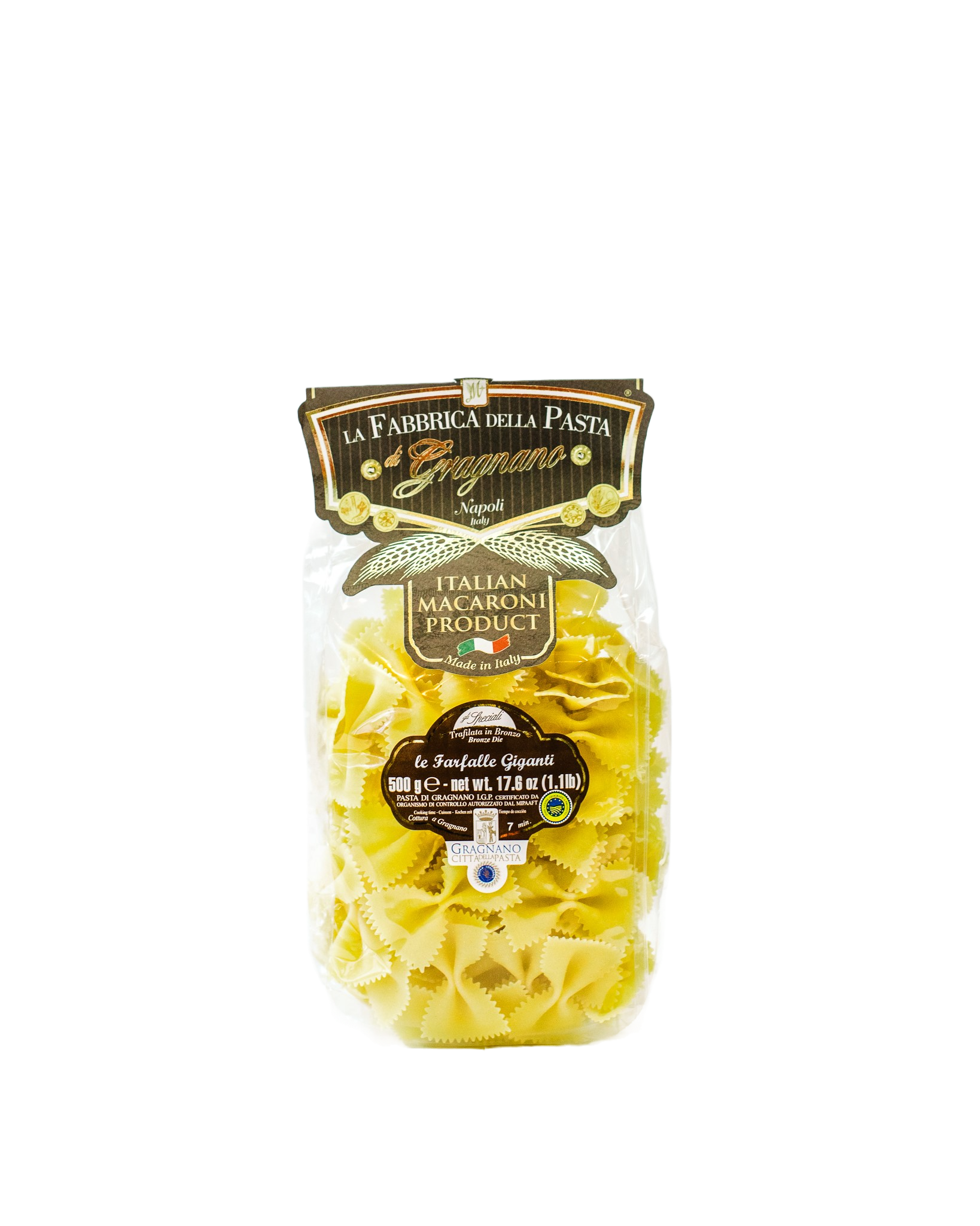 La Fabbrica della Pasta Farfalle Giganti IGP - Premium Italian Giant Bow Tie Pasta for Gourmet Cooking & Pasta Salads