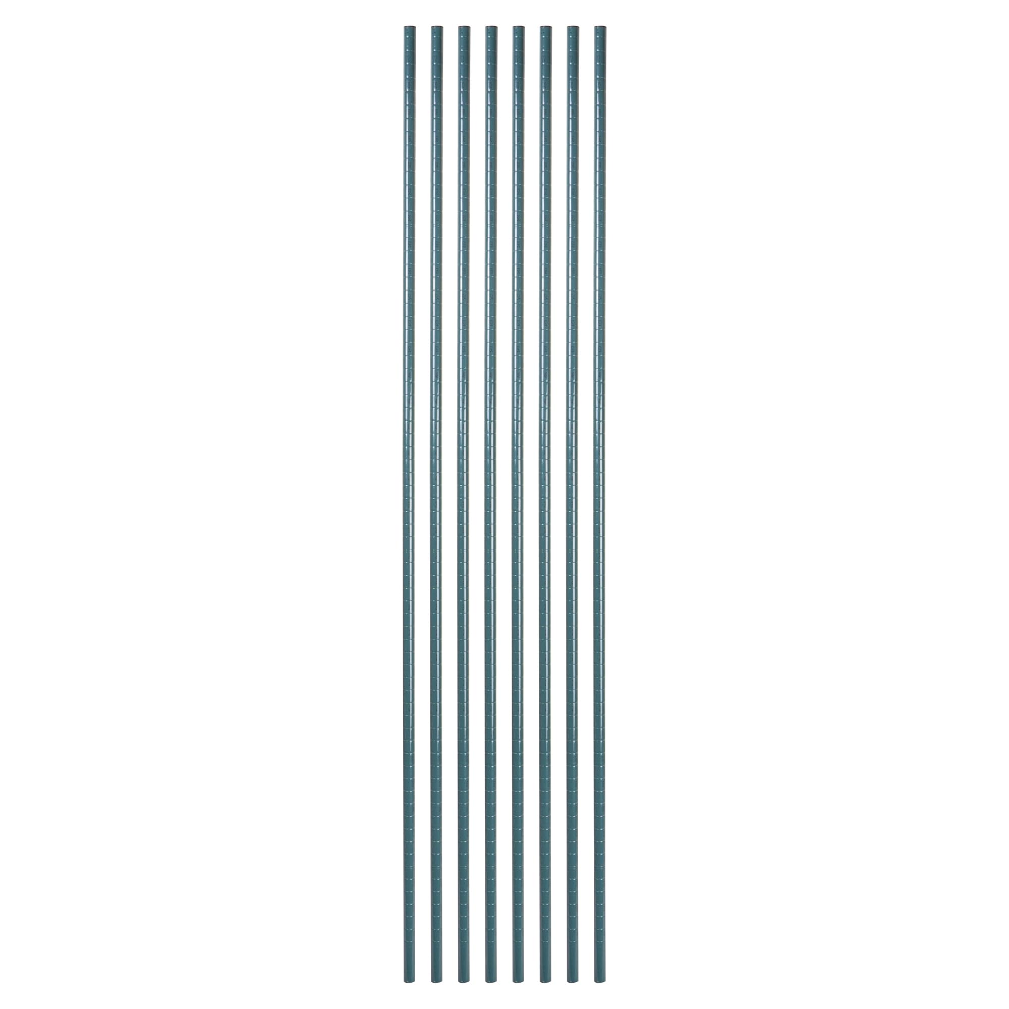 Restaurantware - 74 Inch NSF Certified Epoxy Shelving Posts for Mobile Storage | Green Steel Wire Shelving Poles (Shelves & Casters Sold Separately) | Durable, Corrosion-Resistant Commercial Kitchen Shelving for Restaurants, Warehouses & Food Service Areas