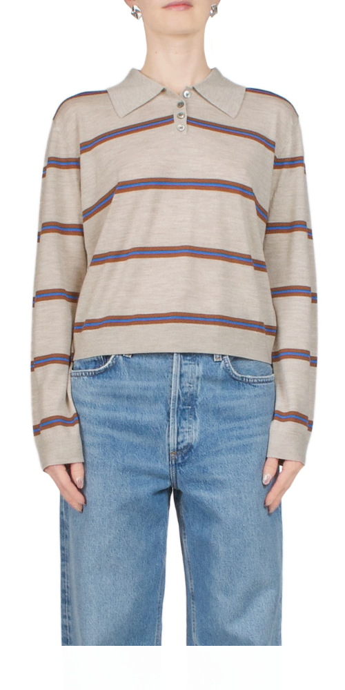 James Stripe Polo Shirt for Men - Classic Cotton Knit Casual Wear - Perfect for Office, Golf & Summer Outfits