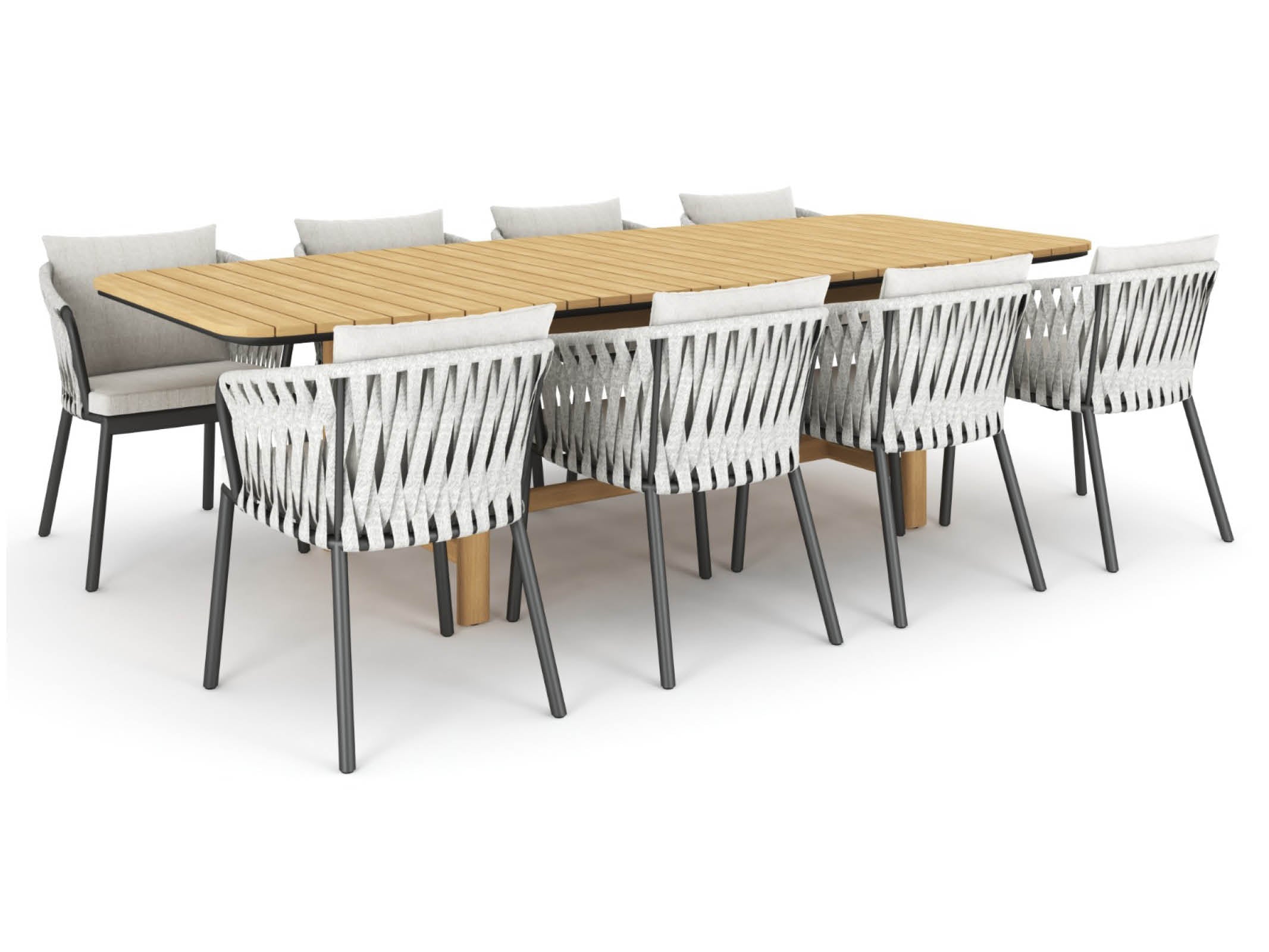 Stylish Curved Teak Dining Table - Modern Round Wooden Table for Kitchen, Dining Room & Outdoor Patio - Perfect for Family Gatherings & Dinner Parties