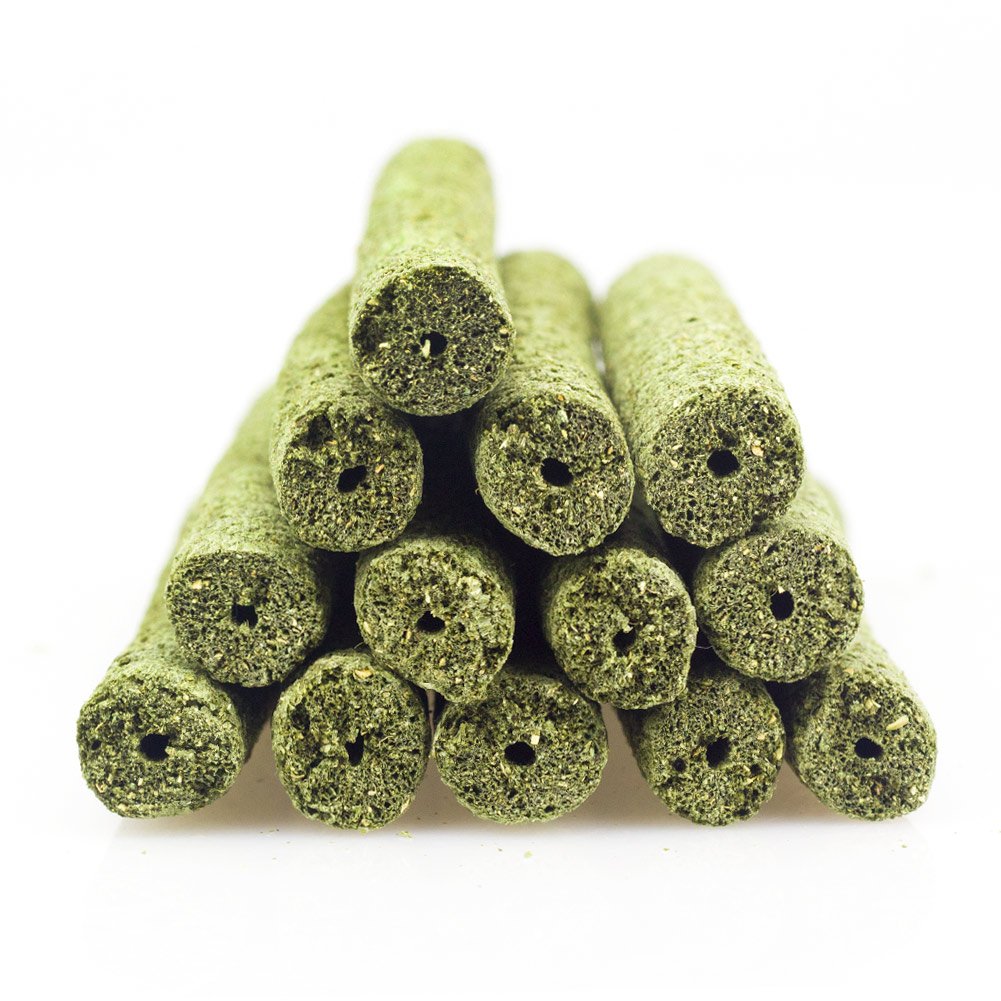 ULIGOTA 20pcs Natural Timothy Hay Sticks - Handmade Rabbit Chews & Treats for Teeth Care | Bunny Molar Toys for Guinea Pigs, Chinchillas, Rats, Hamsters & Gerbils | Small Pet Dental Health & Enrichment Activity