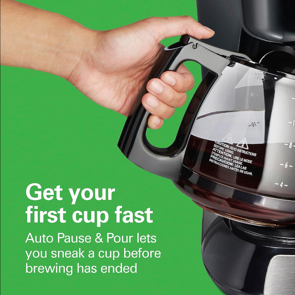 Hamilton Beach 49631 12-Cup Programmable Coffee Maker - Perfect for Home, Office & Entertaining