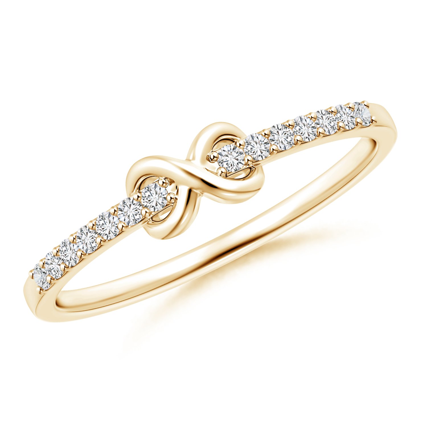 Lab-Created Diamond Infinity Promise Ring for Women - 14K Solid Gold or 925 Sterling Silver (0.14ctw, H Color, SI2 Clarity) - Valentine's Day, Anniversary, Engagement Gift Idea - Perfect for Romantic Occasions & Special Moments