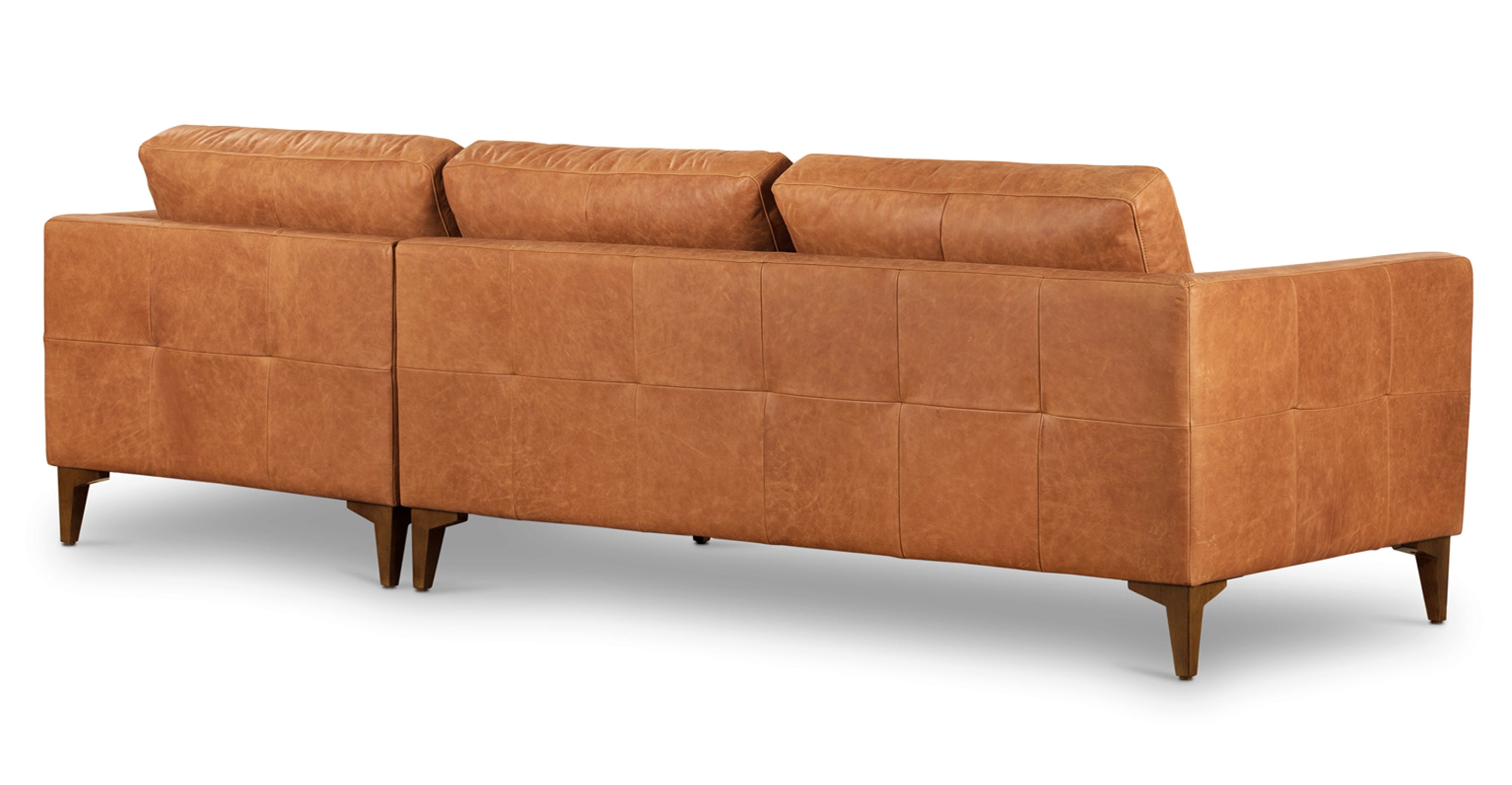 Modern Calle Right Facing Sectional Sofa - L-Shaped Corner Couch for Living Room, Family Room & Small Spaces | Comfortable Fabric Upholstery with Reversible Chaise