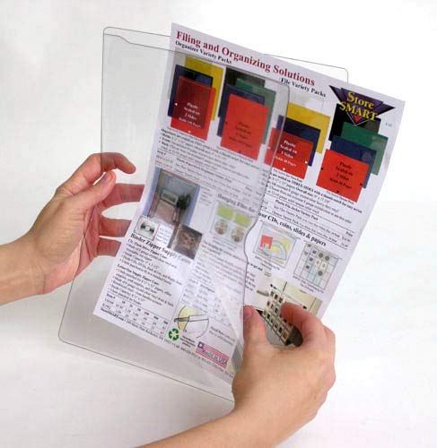 StoreSMART 20-Pack Heavy Duty Clear Plastic Paperwork Organizers with Clear Front & Back - Perfect for Office Filing, Document Storage, and Home Organization (PF8511STC-20)