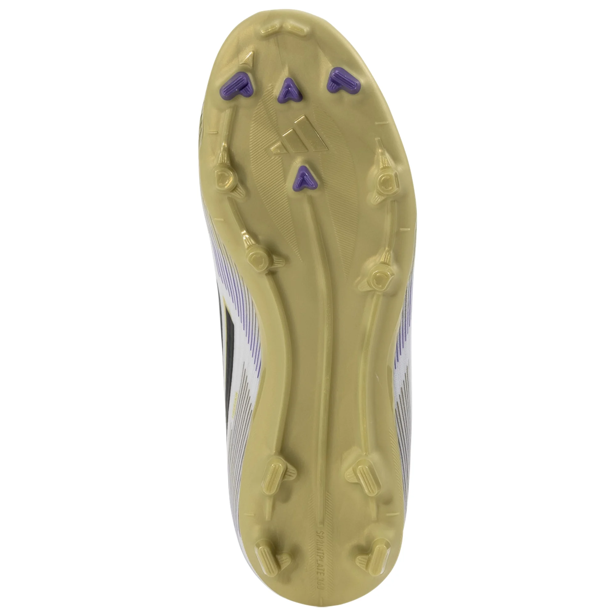 adidas F50 League Firm Ground Multi Ground Junior Soccer Cleats for Boys & Girls - White/Black/Gold Metallic - Lightweight Football Shoes for Youth Training & Matches on Natural Grass & Artificial Turf