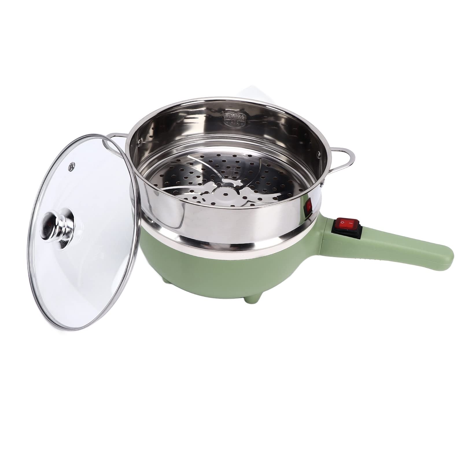 24V 250W Electric Cooking Pot - Fast Heating Nonstick Travel & Kitchen Cookware - Perfect for Camping, Dorm Rooms & Small Apartments