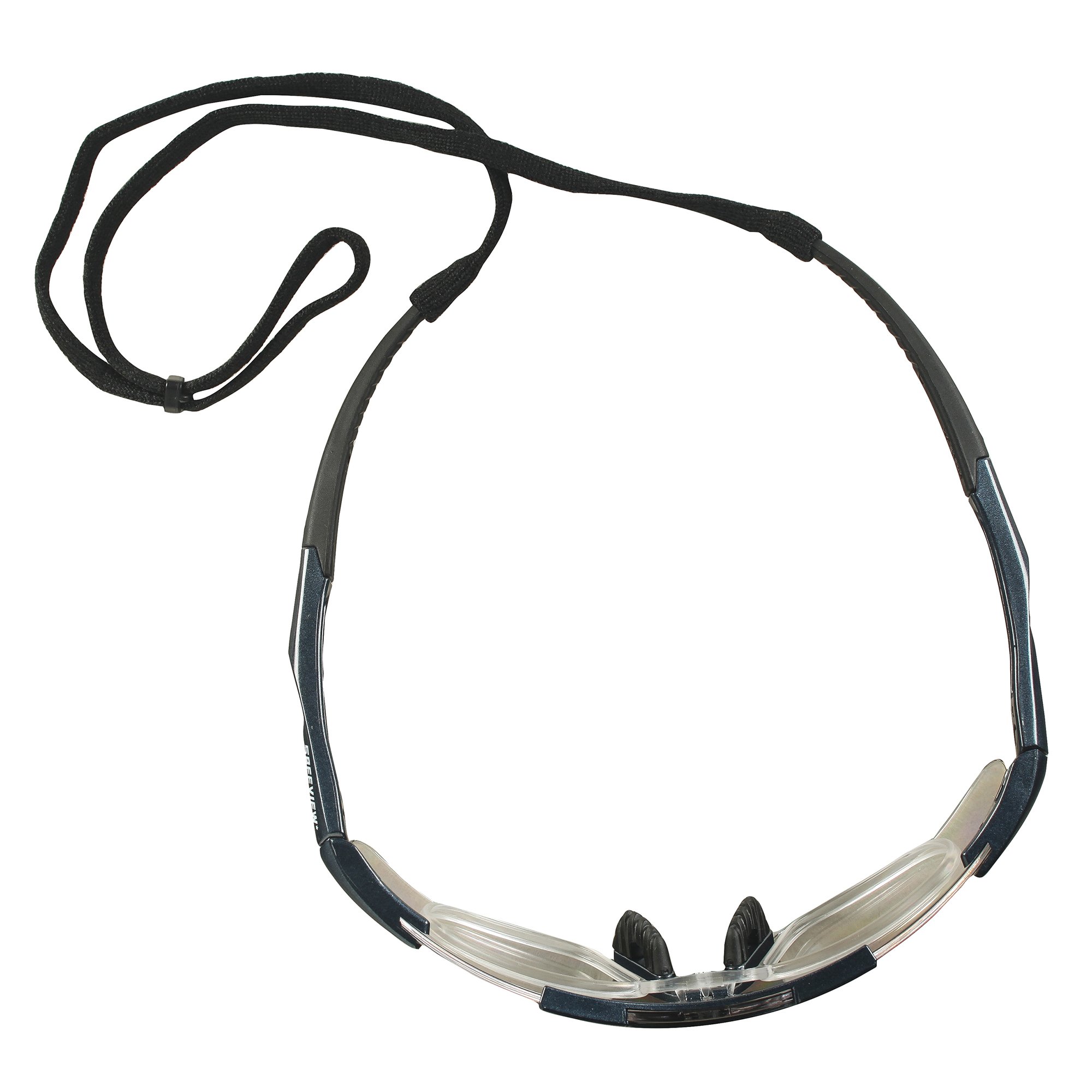 KleenGuard Nemesis Safety Glasses with Rx Inserts (38507) - OTG Protective Eyewear, Anti-Fog Lenses for Indoor & Outdoor Use, Metallic Blue Frame - 12 Pairs/Case - Ideal for Construction, Lab Work & DIY Projects