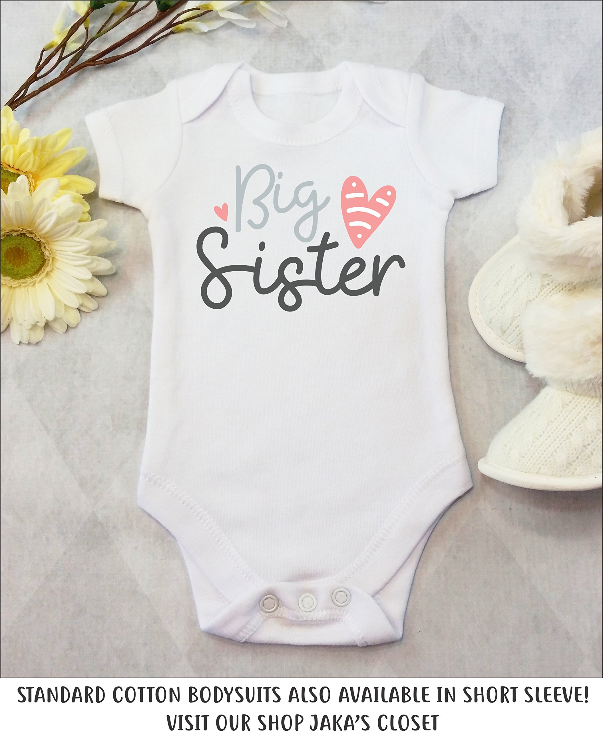 Big & Little Sister Matching Outfits - Long Sleeve Cotton Bodysuits for Siblings | Family Photo Outfits, Twin Sister Dresses, Cute Matching Sister Clothes