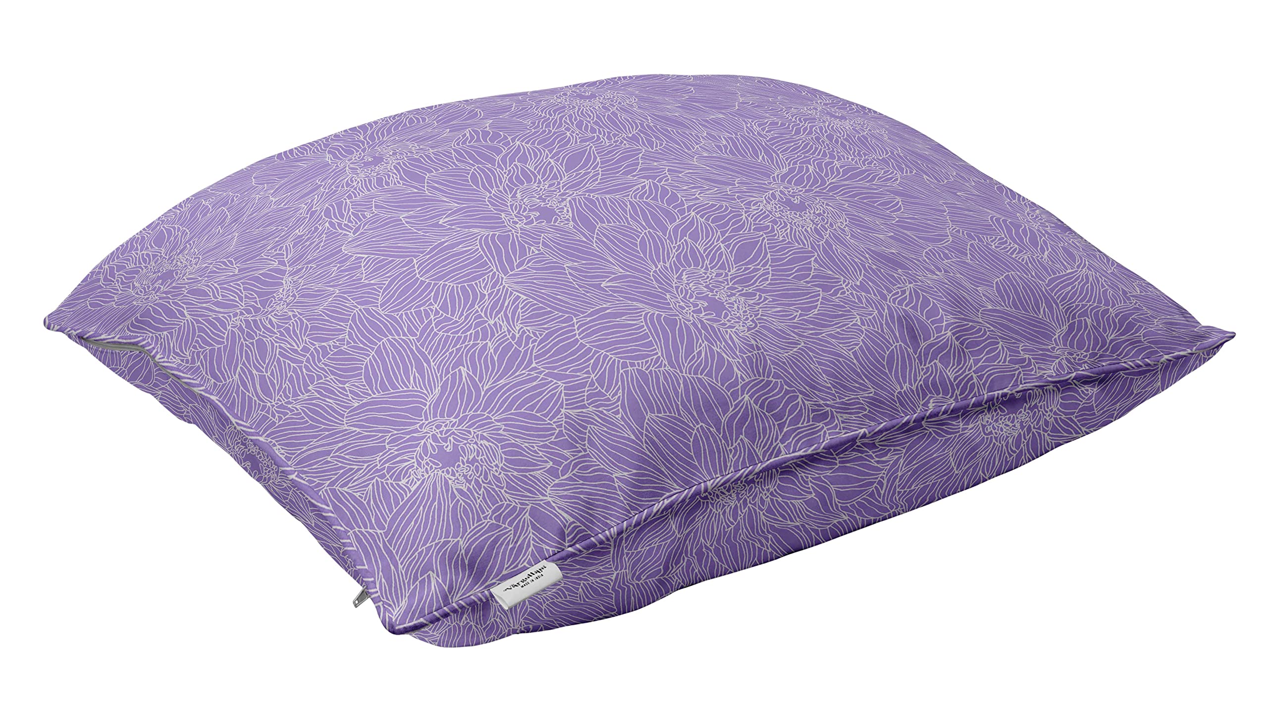 Printed Outdoor Deep Seat Patio Cushions Set - 2pc All-Weather Replacement Cushions (25x25x5 inches) in Dusty Violet - Perfect for Patio Furniture, Garden Chairs & Backyard Lounging