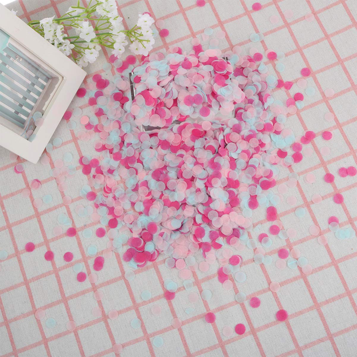 Toddmomy Rose Gold & Blue Confetti Glitter Tissue Decor for Weddings, Birthdays, Parties - Balloons, Roses & Accessories for Party Decorations & Celebrations