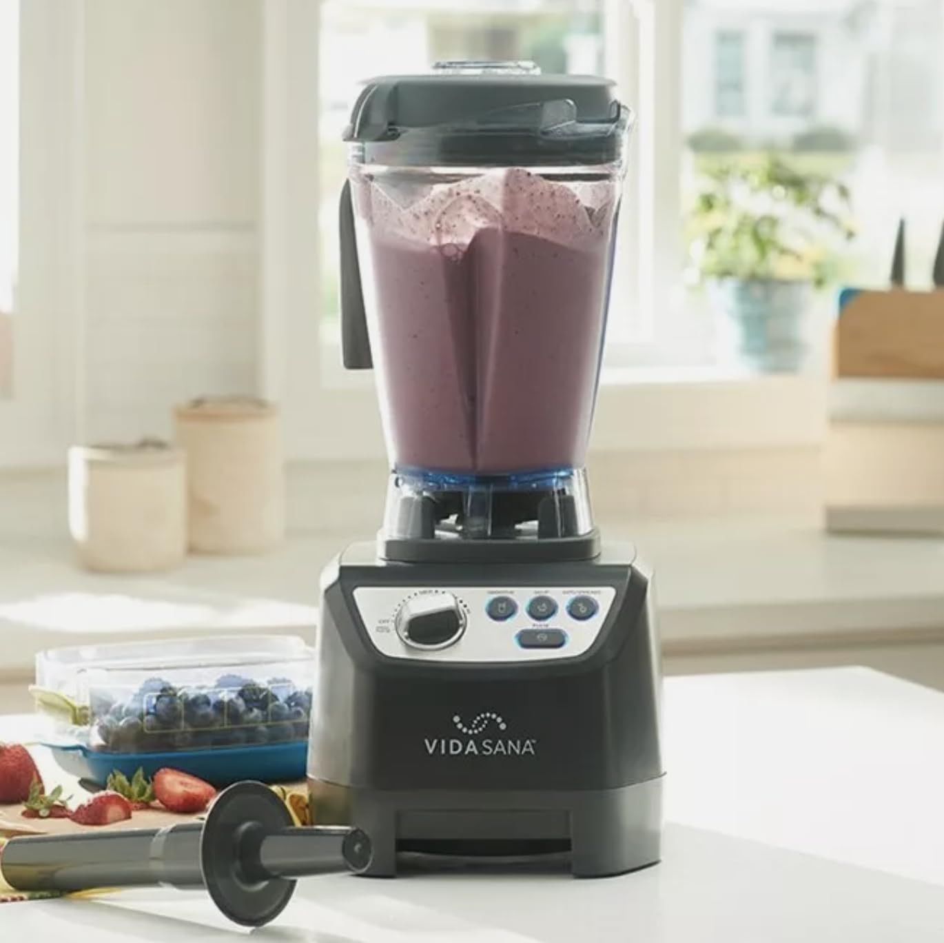 Princess House VIDA SANA ELECTRICS 1500W High-Power Blender 4571 - Professional Countertop Blender for Smoothies, Juices, Nut Butters & Food Prep