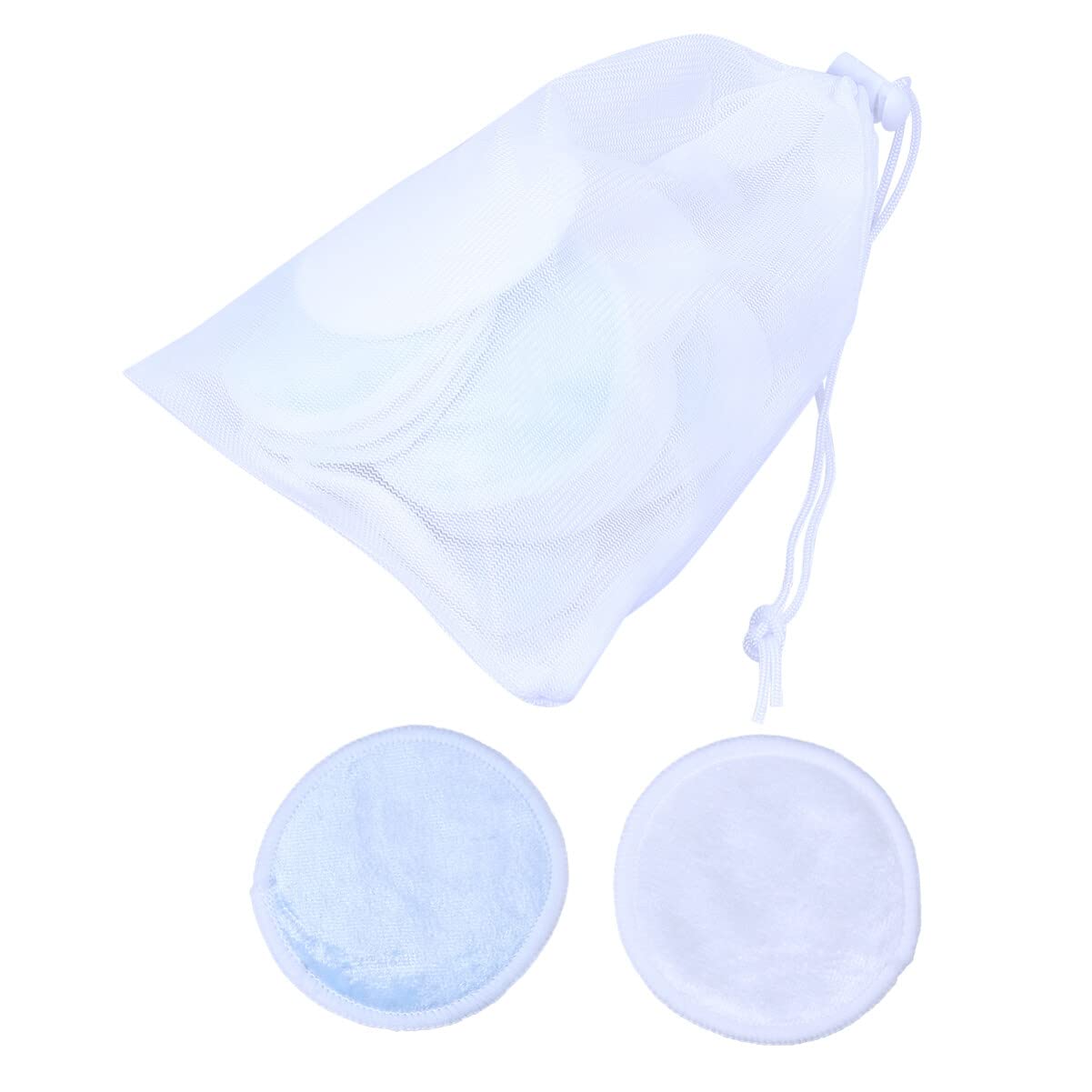 Organic Reusable Makeup Remover Pads - Eco-Friendly Facial Cleansing Cotton Pads with Laundry Bag for Gentle Eye & Face Makeup Removal | Perfect for Travel, Daily Skincare & Sustainable Beauty Routine