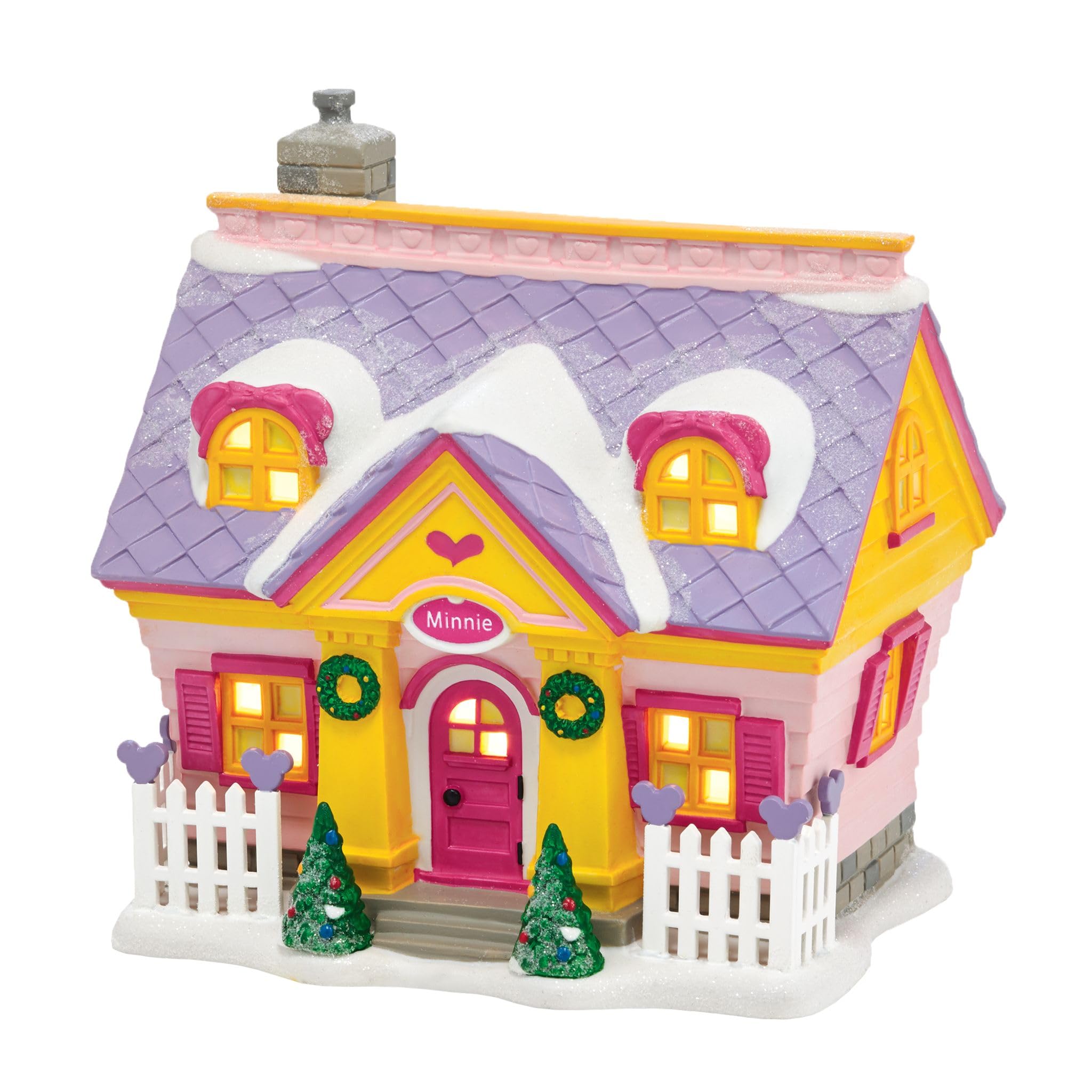 Department 56 Resin Disney Village Minnie's House Lit Building - 5.9 Inch Collectible Christmas Decoration for Disney Fans | Perfect for Holiday Displays, Gift Giving & Disney Themed Decor