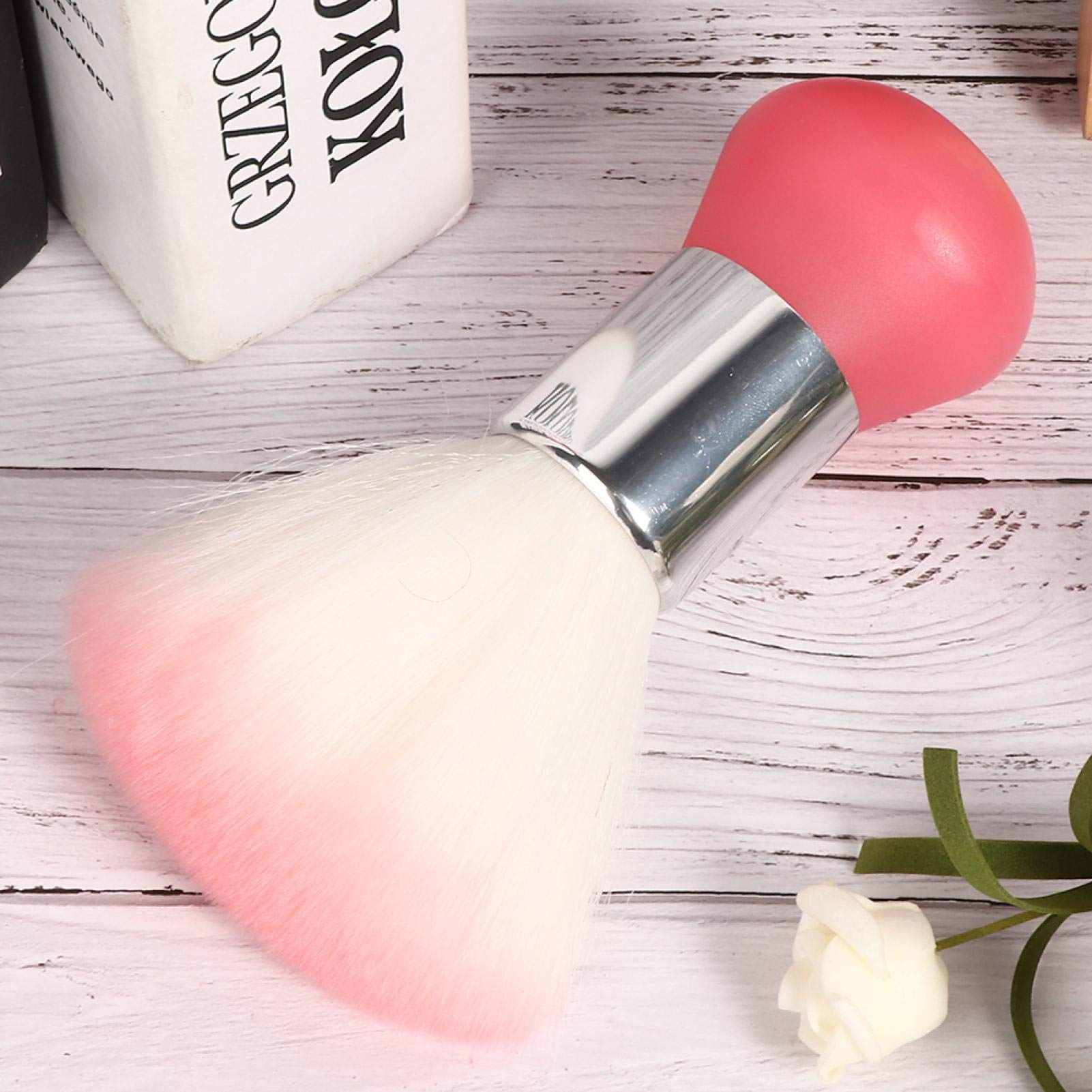 Professional Soft Barber Neck Duster Brush - Hair Sweep Cleaning Brush for Salon & Barber Shop - Gentle Face & Neck Hair Removal Tool (Pink) - Perfect for Haircut, Styling & Grooming Sessions
