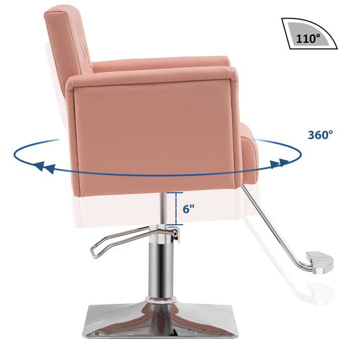Eleanor Styling Chair - Professional Salon Stylist Chair with Adjustable Height & Swivel Base for Hairdressing, Makeup & Beauty Salon Use