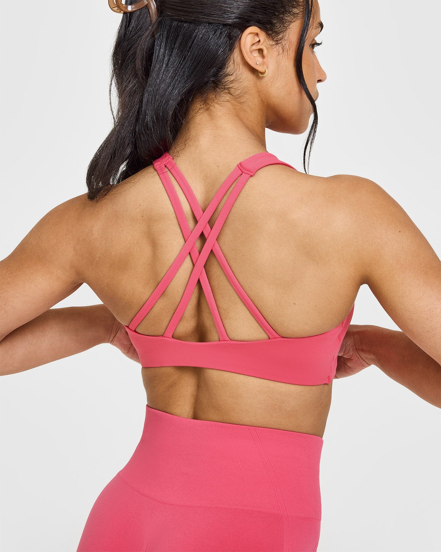 EasyLift™ High Neck Sports Bra for Women - Breathable Workout Top with Support & Comfort | Velvet Pink | Perfect for Yoga, Running & Gym Fitness Activities
