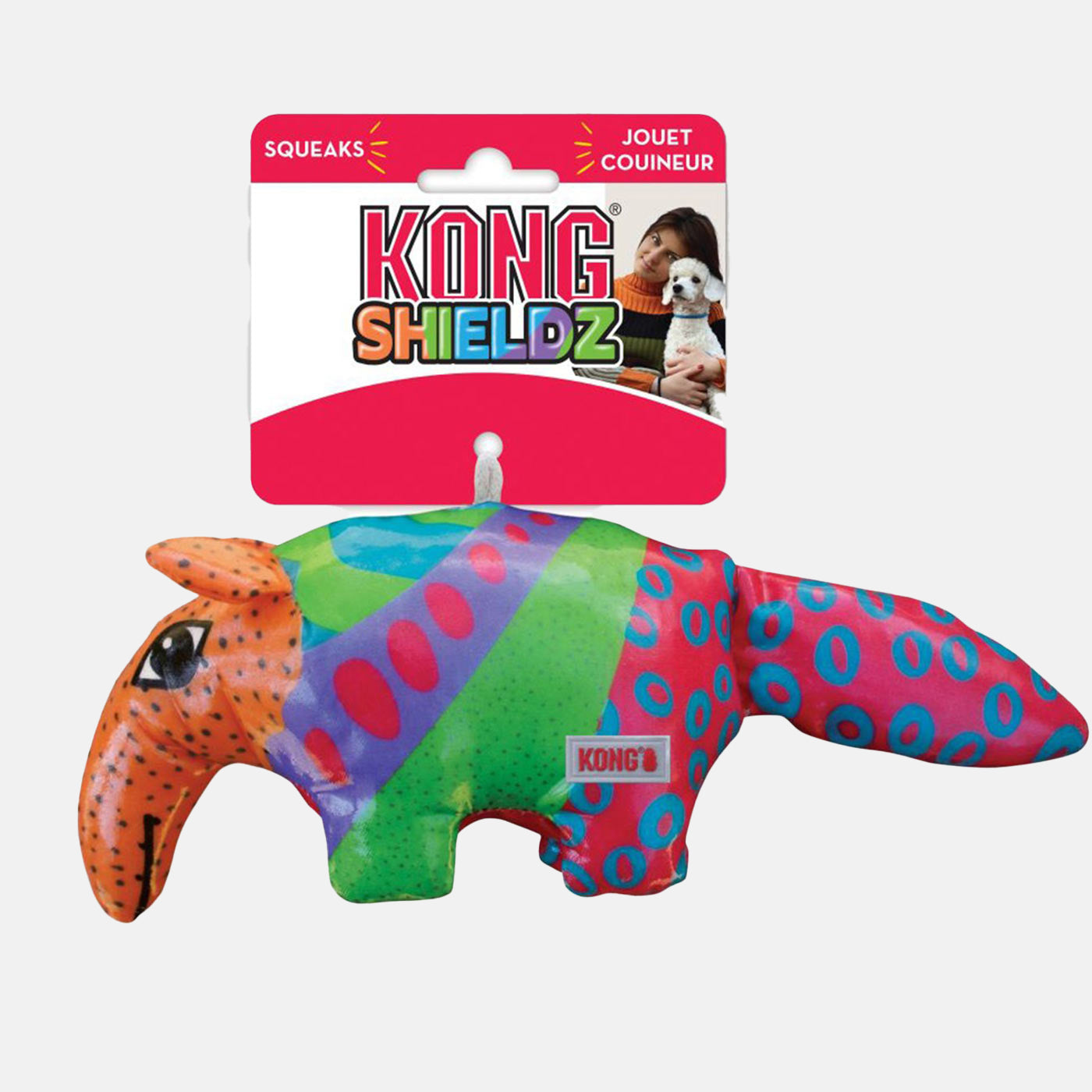KONG Shieldz Anteater - Durable Pet Toy for Dogs, Chew-Resistant & Interactive Play - Perfect for Aggressive Chewers, Boredom Relief & Training Sessions