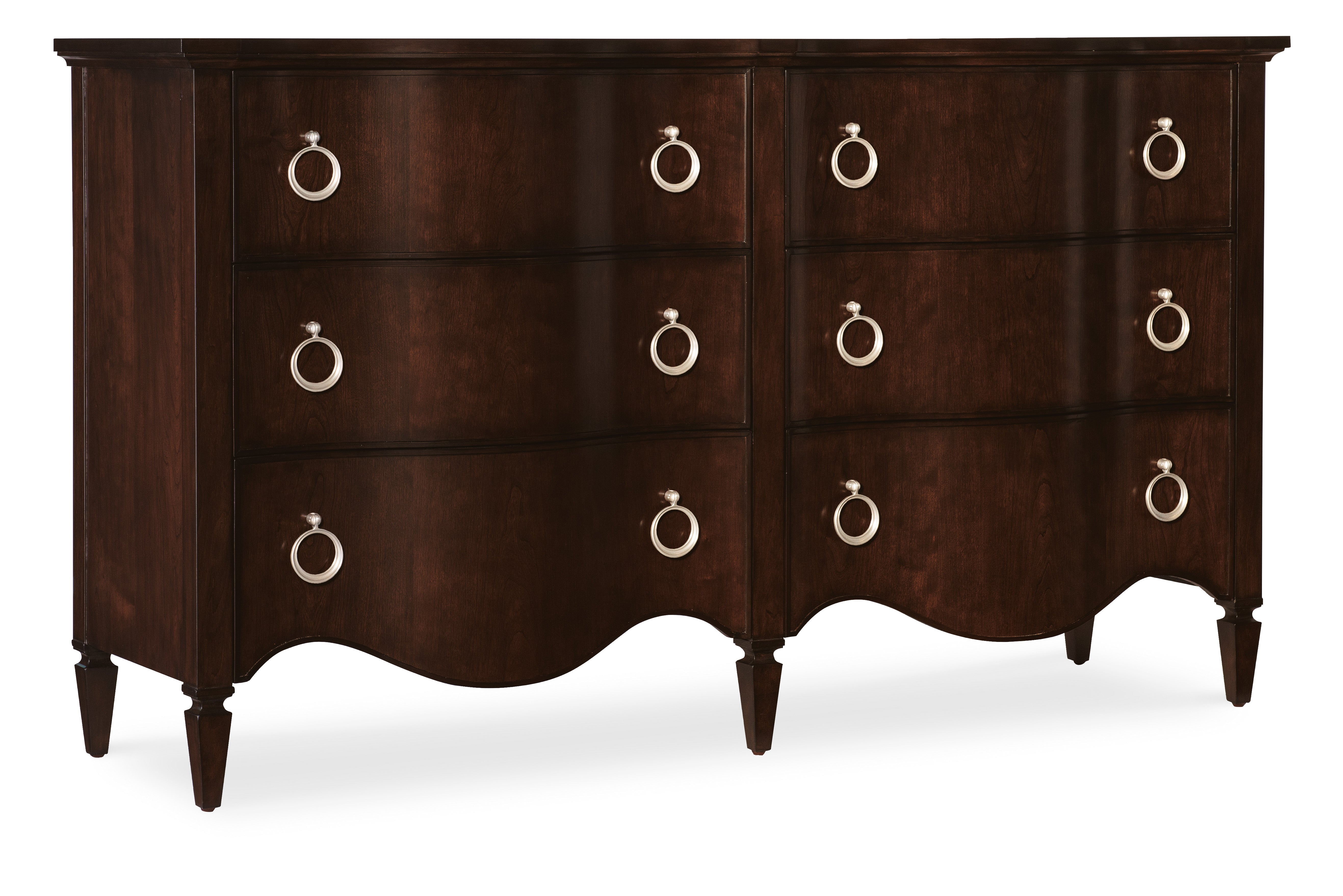 Bella Donna 6-Drawer Dresser - Modern Wooden Chest of Drawers for Bedroom, Living Room & Nursery Storage Organization