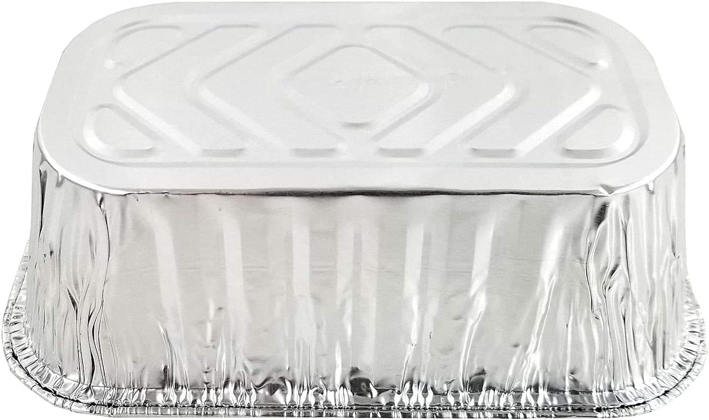 Handi-Foil 12-Pack 1 lb Aluminum Foil Mini Loaf Pans with Clear Dome Lids - Perfect for Baking Bread, Cakes & Desserts - Great for Home, Bakery & Meal Prep