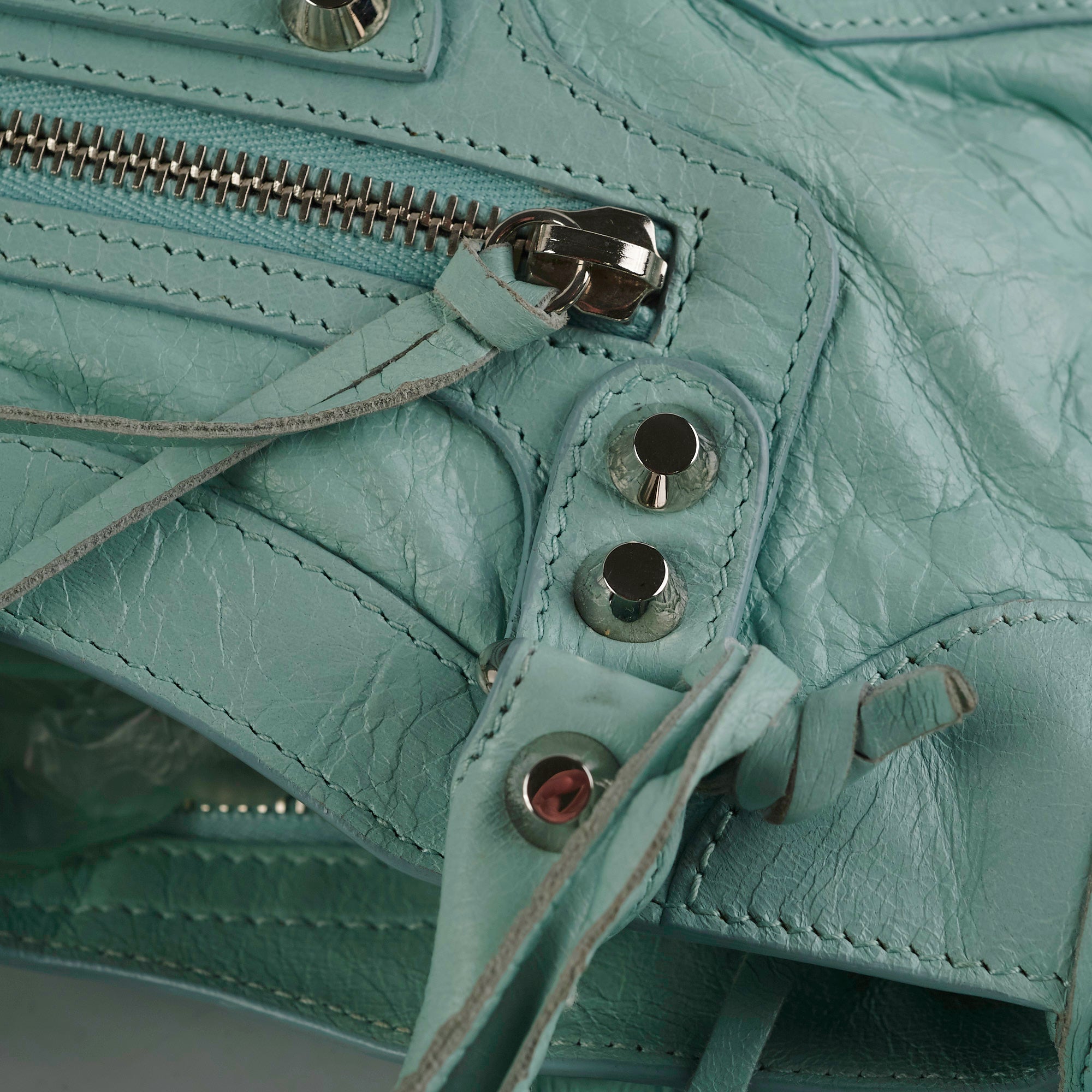 Balenciaga Classic Mini City Blue Tote Bag for Women - Luxury Leather Handbag for Daily Use, Travel & Shopping