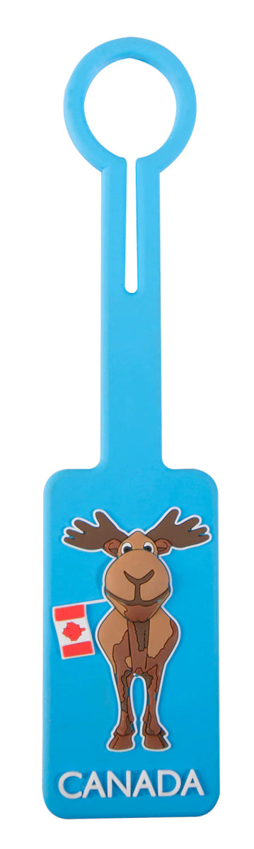 Austin House Canada Moose Luggage Tag - Durable Travel ID Tag for Suitcases & Bags - Perfect for Airports, Camping & Outdoor Adventures