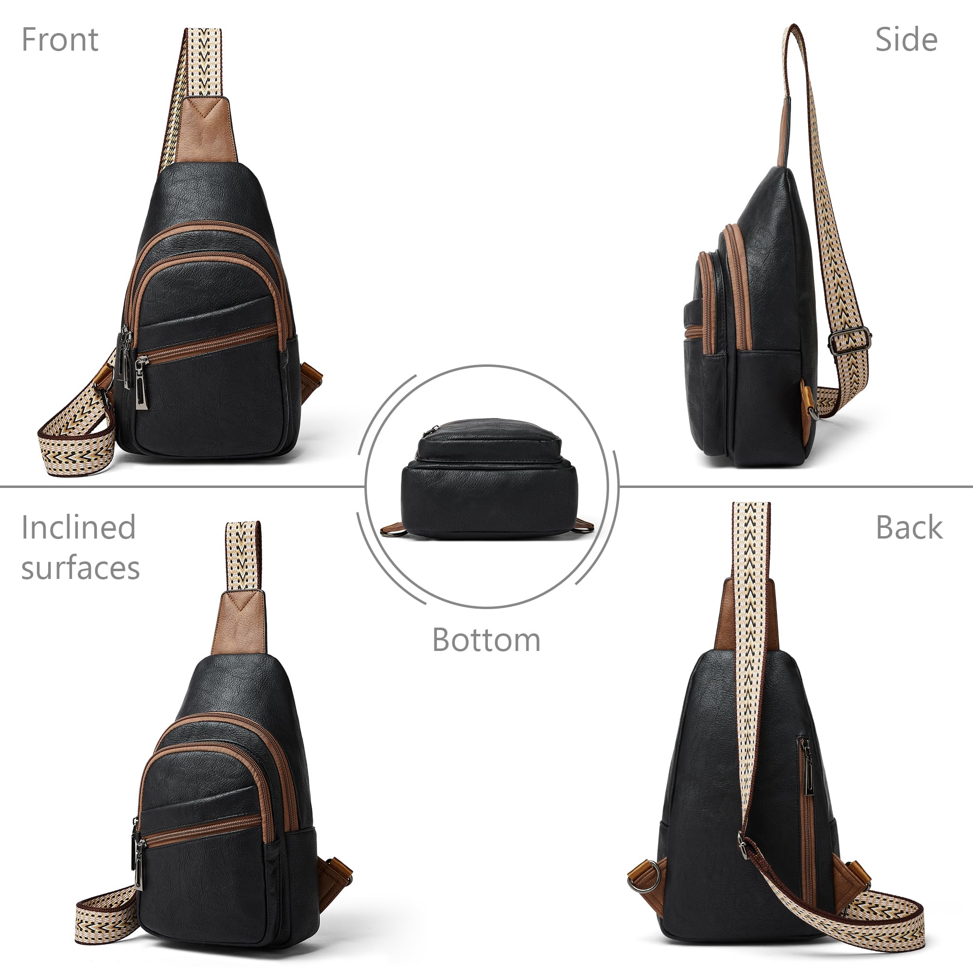 Women's Crossbody Sling Bag - Adjustable Fanny Pack Chest Bag for Travel, Shopping & Outdoor Activities | Lightweight & Hands-Free Purse