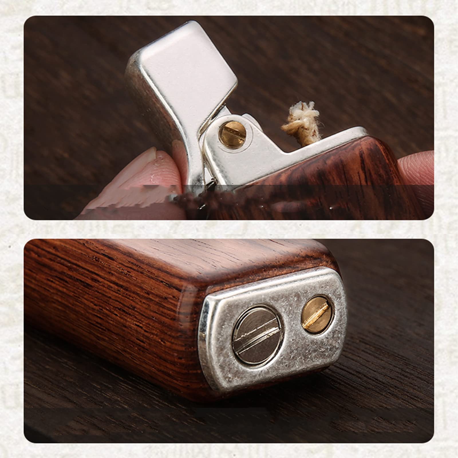 Portable Sandalwood Windproof Lighter for Men - Smoking & Outdoor Use