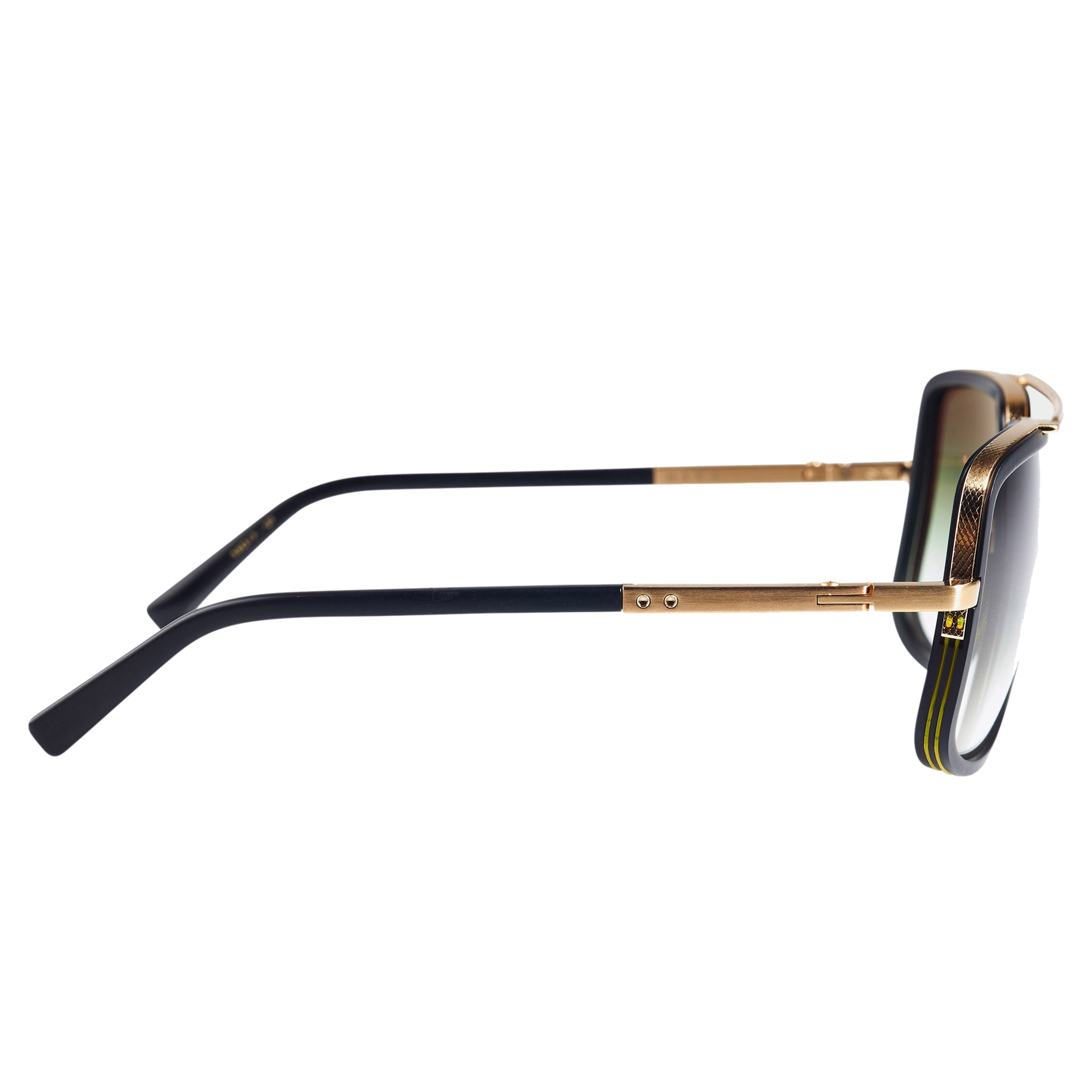 Dita DRX 2030 Mach One Sunglasses for Men & Women - Black/White/Gold Aviator Style Luxury Shades - Perfect for Driving, Beach & Outdoor Activities