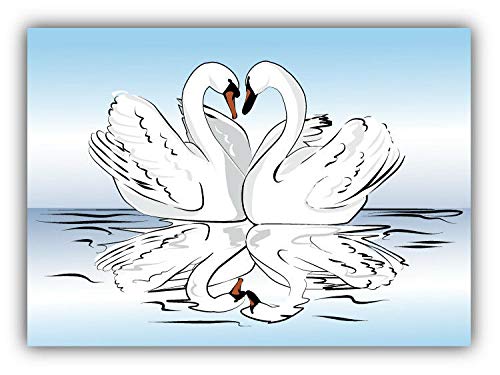 Swan Love Art Decor Stickers - 50 Pack for Scrapbooking, DIY Crafts, Bullet Journals, Calendars & Kids Art Projects - Perfect for Home Decor, Gift Wrapping & Creative Scenes