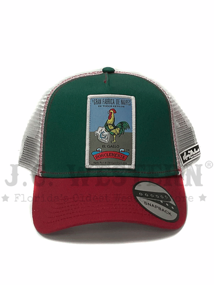 Larry Mahan MCBCLGGN El Gallo Mesh Back Baseball Cap - Green for Outdoor Sports & Casual Wear