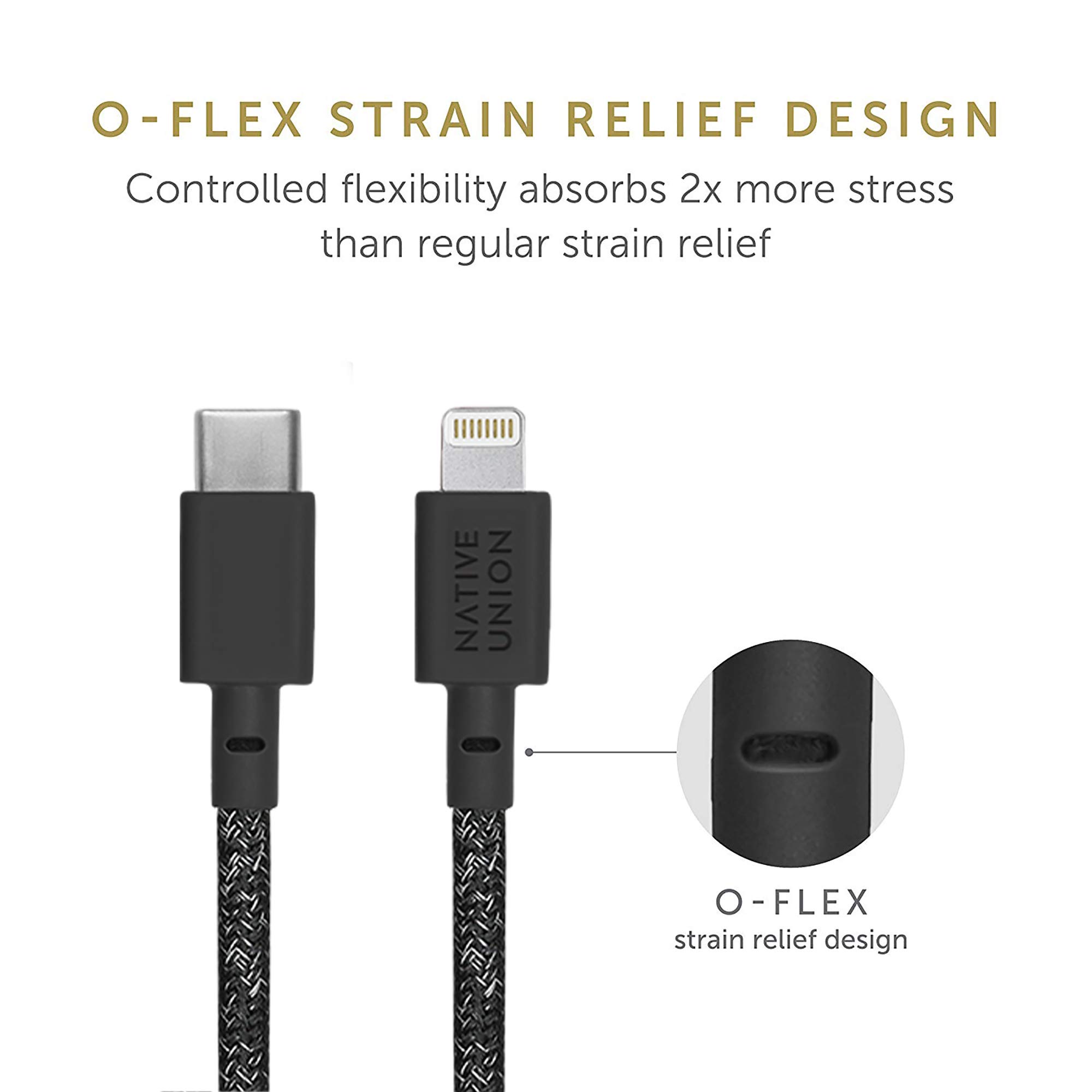 Native Union Night Cable - 10ft Ultra-Strong Reinforced Durable USB-C to Lightning [MFi Certified] Charging Cable for iPhone 14/13/12/11/X/8 & Earlier | Weighted Knot Design | Fast Charging & Data Sync | Perfect for Home, Office & Travel (Cosmos Blue)