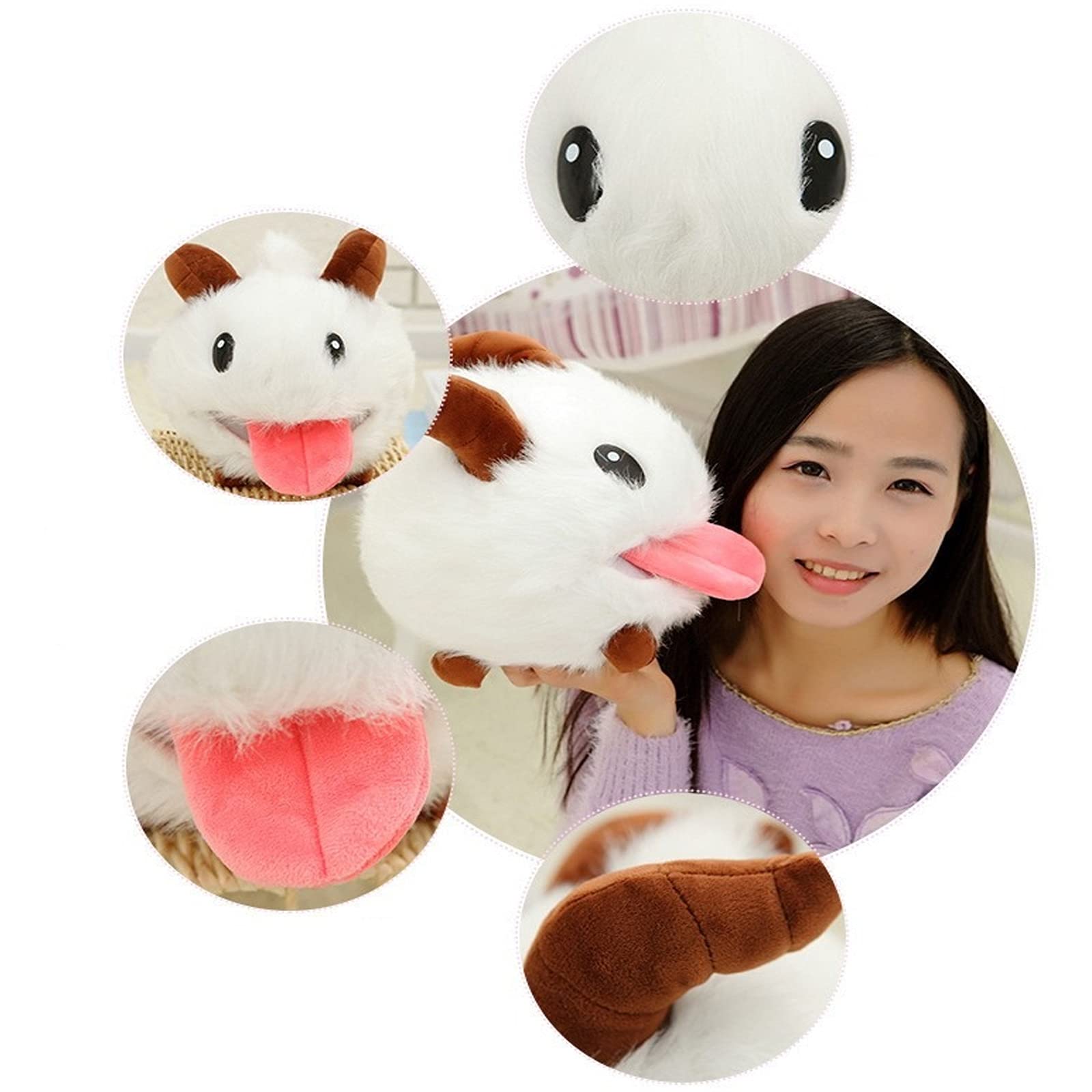 Cute Poro Plush Toy - Soft Stuffed Animal Doll for Kids, Ice Festival Collectible, Home & Bedroom Decor, Perfect Gift for Children - Great for Cuddling, Playtime, and Themed Parties