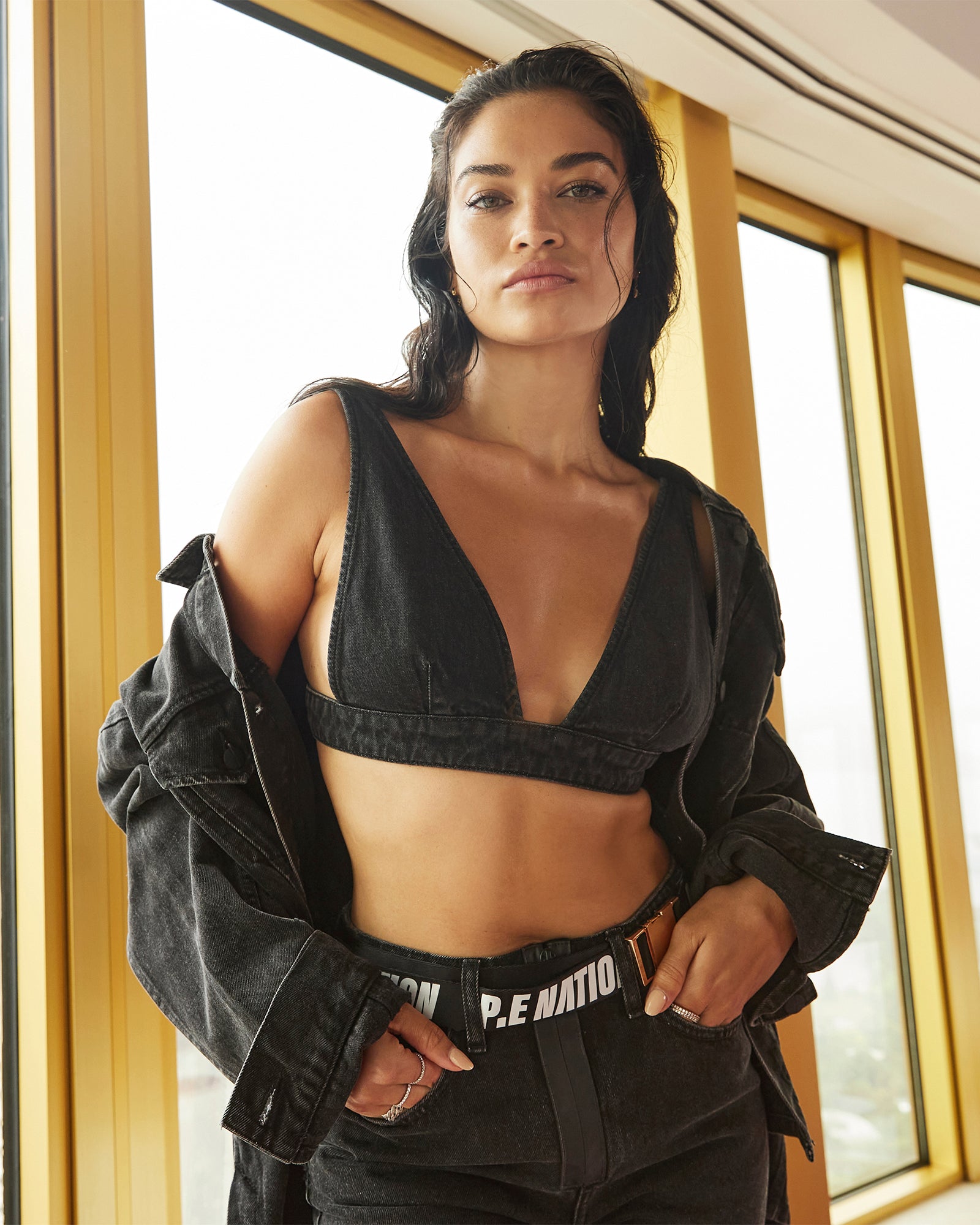 KSUBI X P.E NATION Noir Bra - Women's Sports Bra for Yoga, Running & Gym Workouts