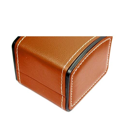 Premium Faux Leather Watch Box with Cushion - Square Jewelry Display Case for Men & Women - Gift Box for Watch Collectors (Brown) - Perfect for Storage, Travel & Home Decor
